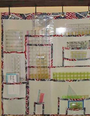 over the door home made quilt ruler organizer