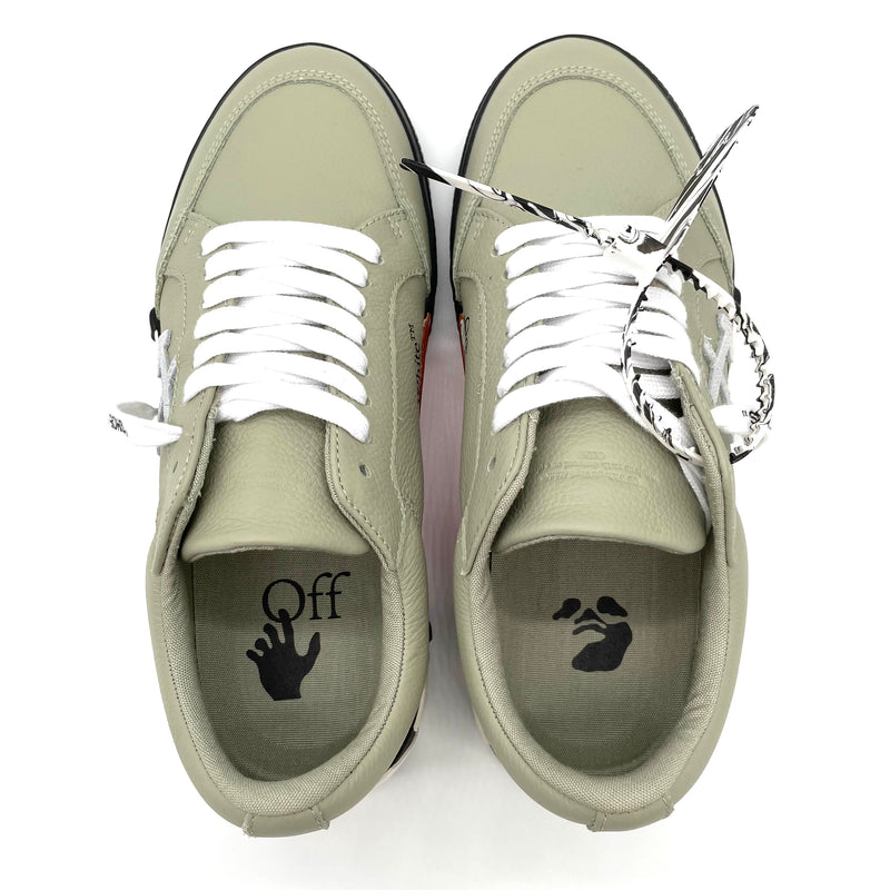 OFF WHITE VULCANIZED SNEAKERS LEATHER SAGE