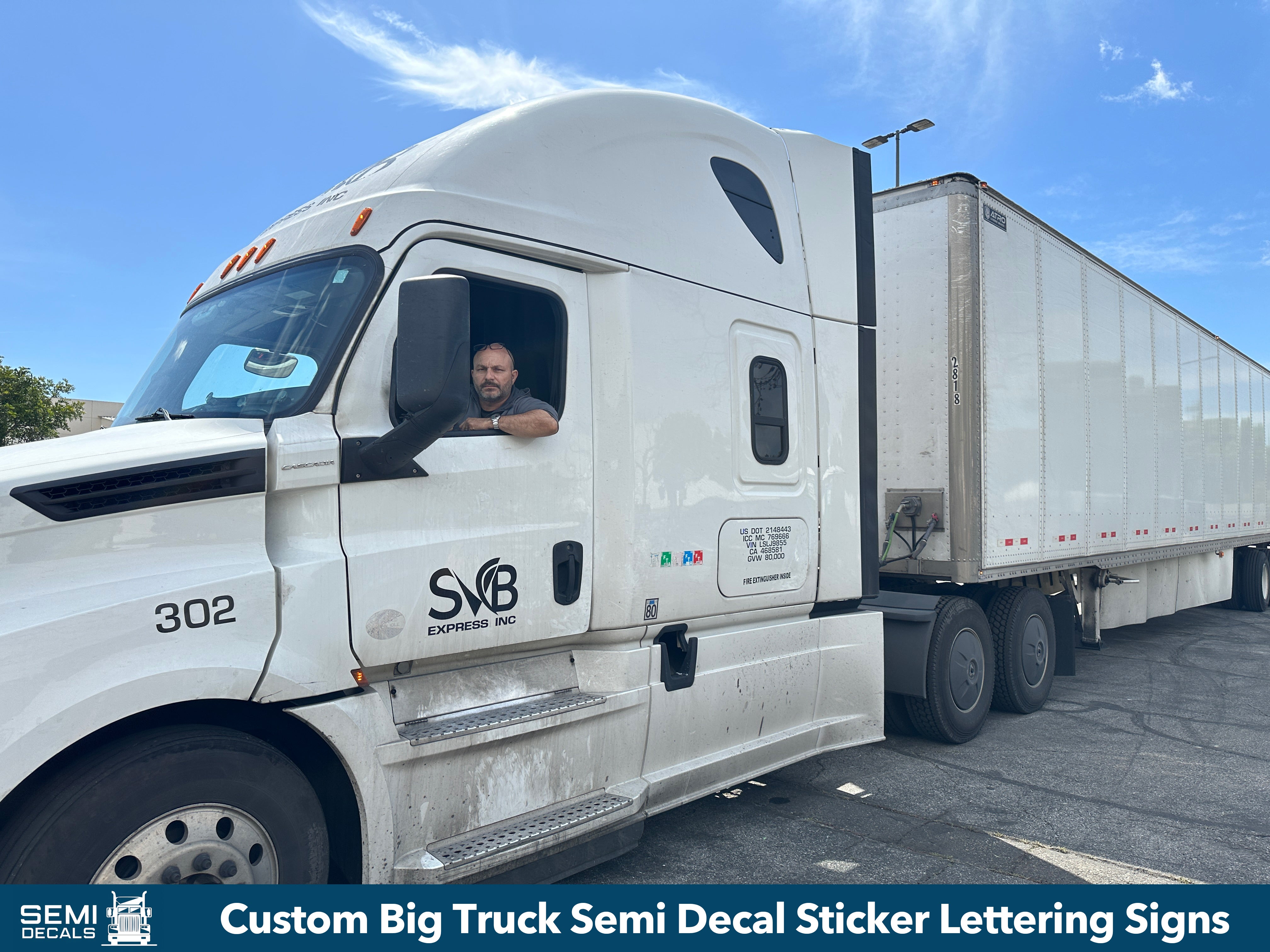 custom semi truck decal stickers