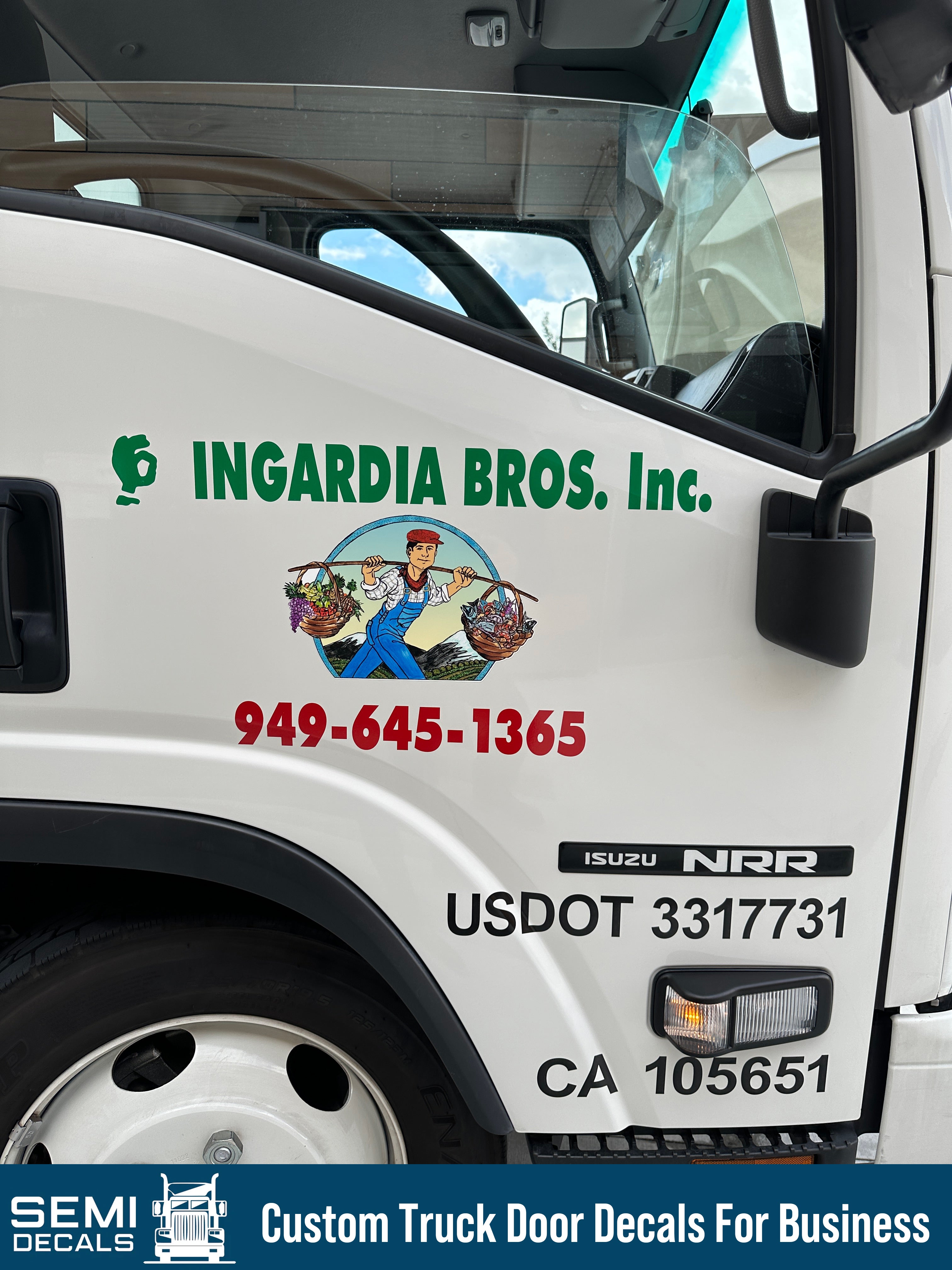 truck door decal sticker lettering