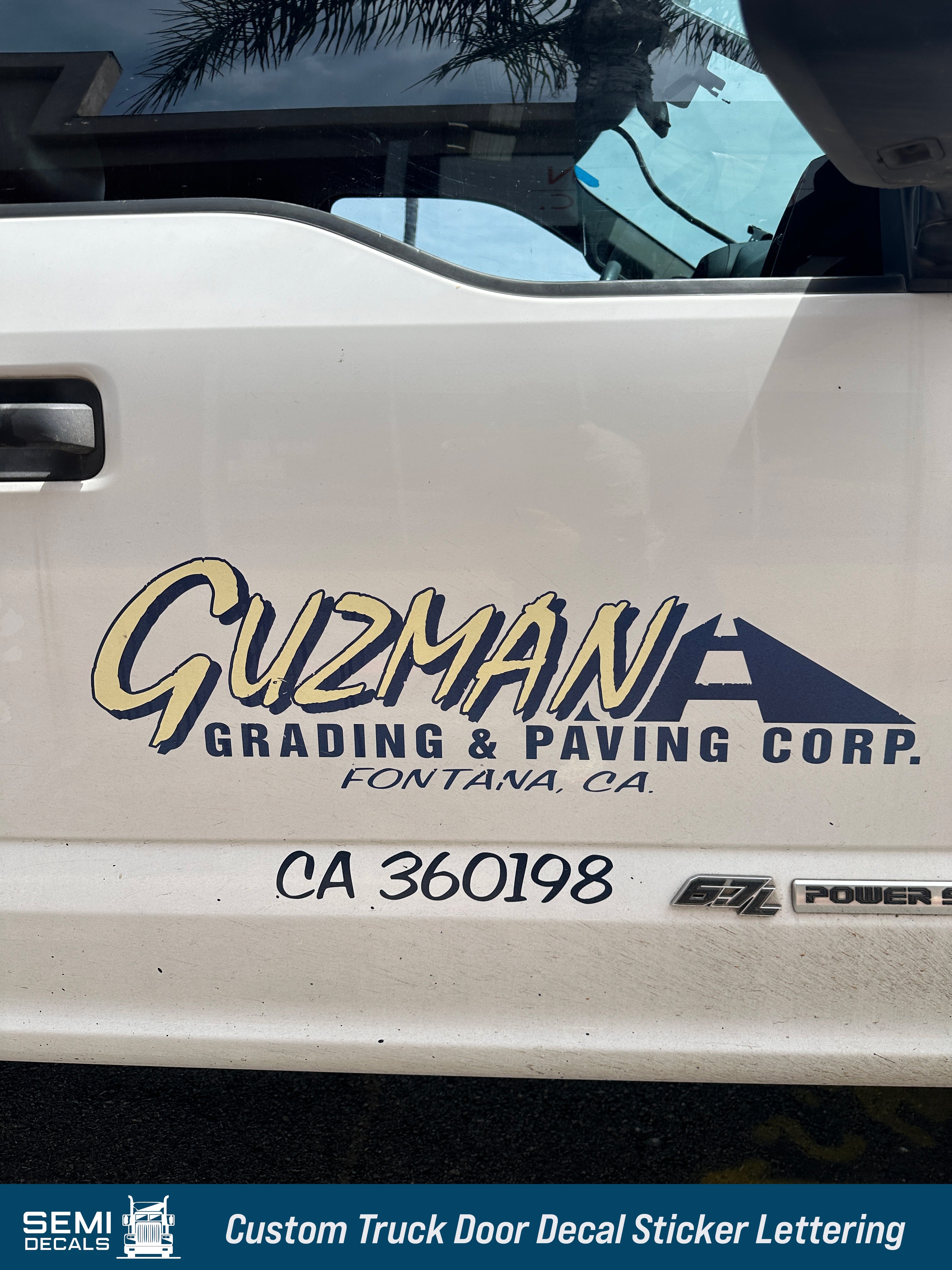 custom truck door lettering