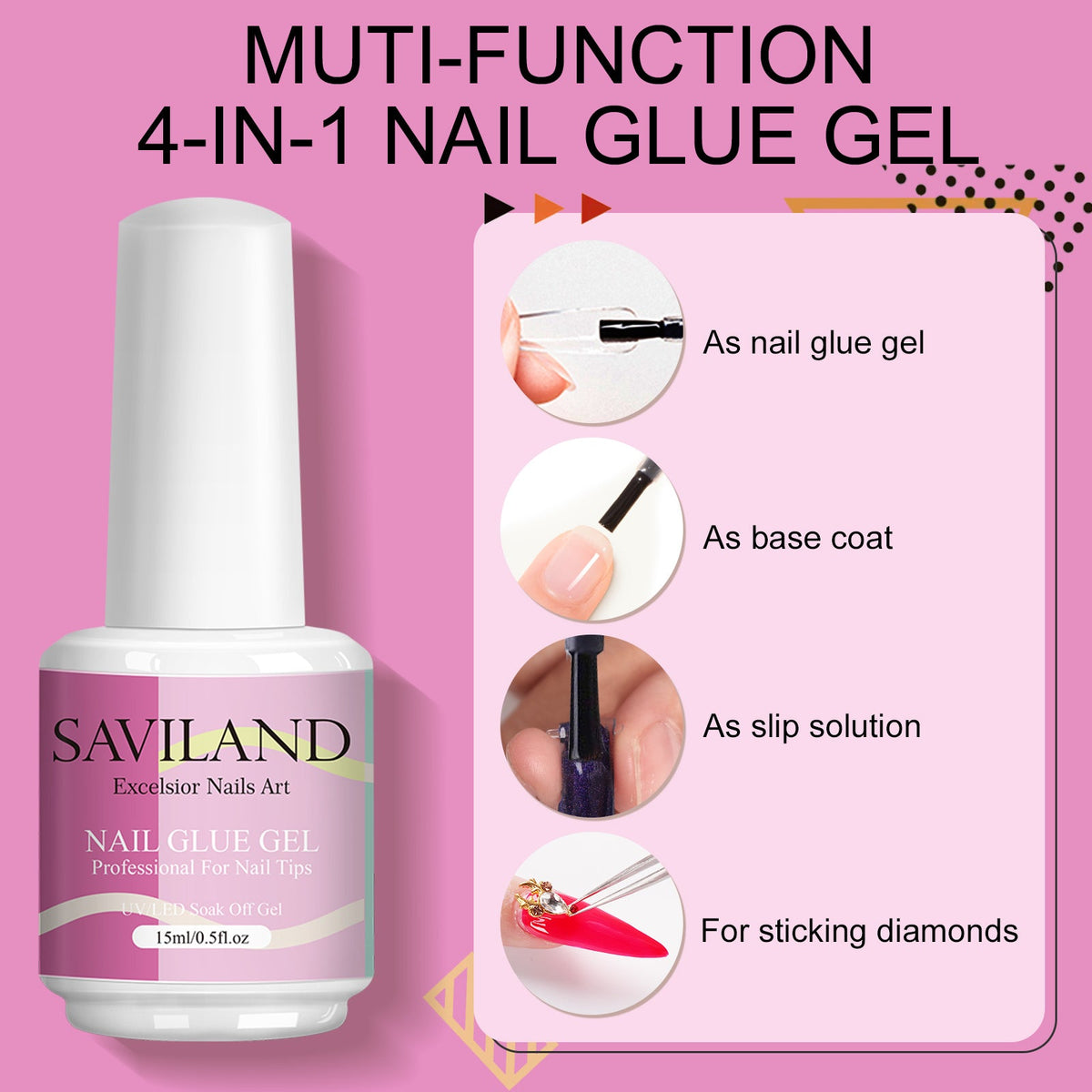 500pcs Nail Tips and Glue Gel Kit – Saviland Global