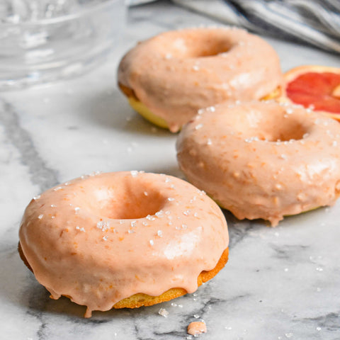 blood orange glazed donut trio