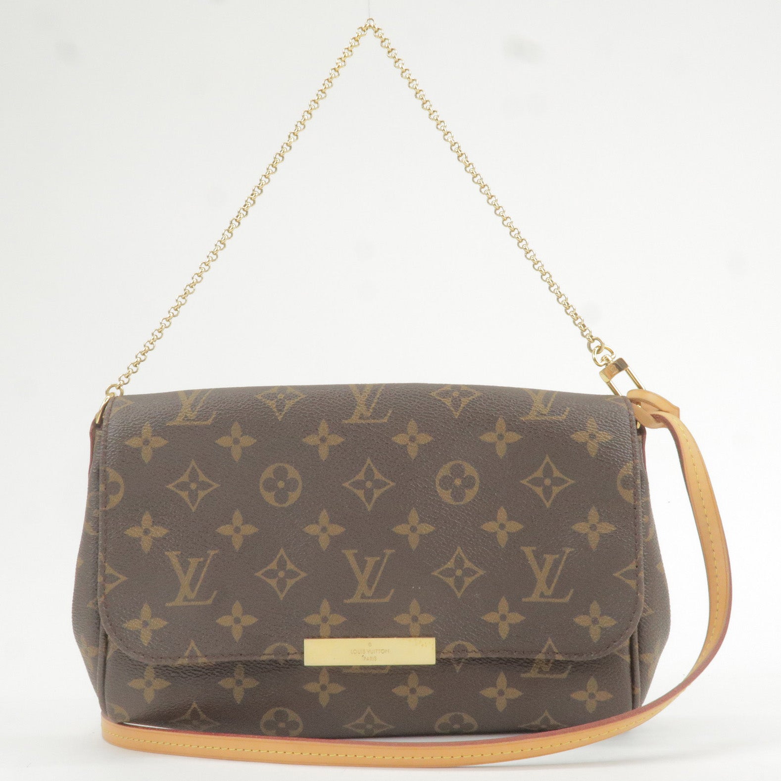 LOUIS VUITTON LOUIS VUITTON Favorite PM Shoulder Handbag M40717 Monogram  Canvas Brown M40717