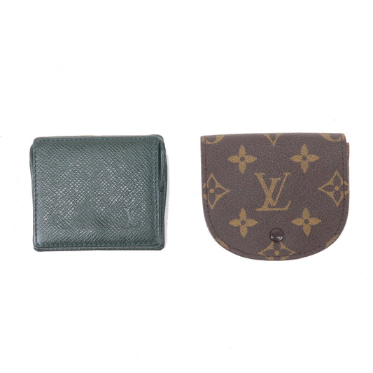 LOUIS VUITTON Coin Purse Key Case Monogram Pochette Clé M62650 Brown  Leather