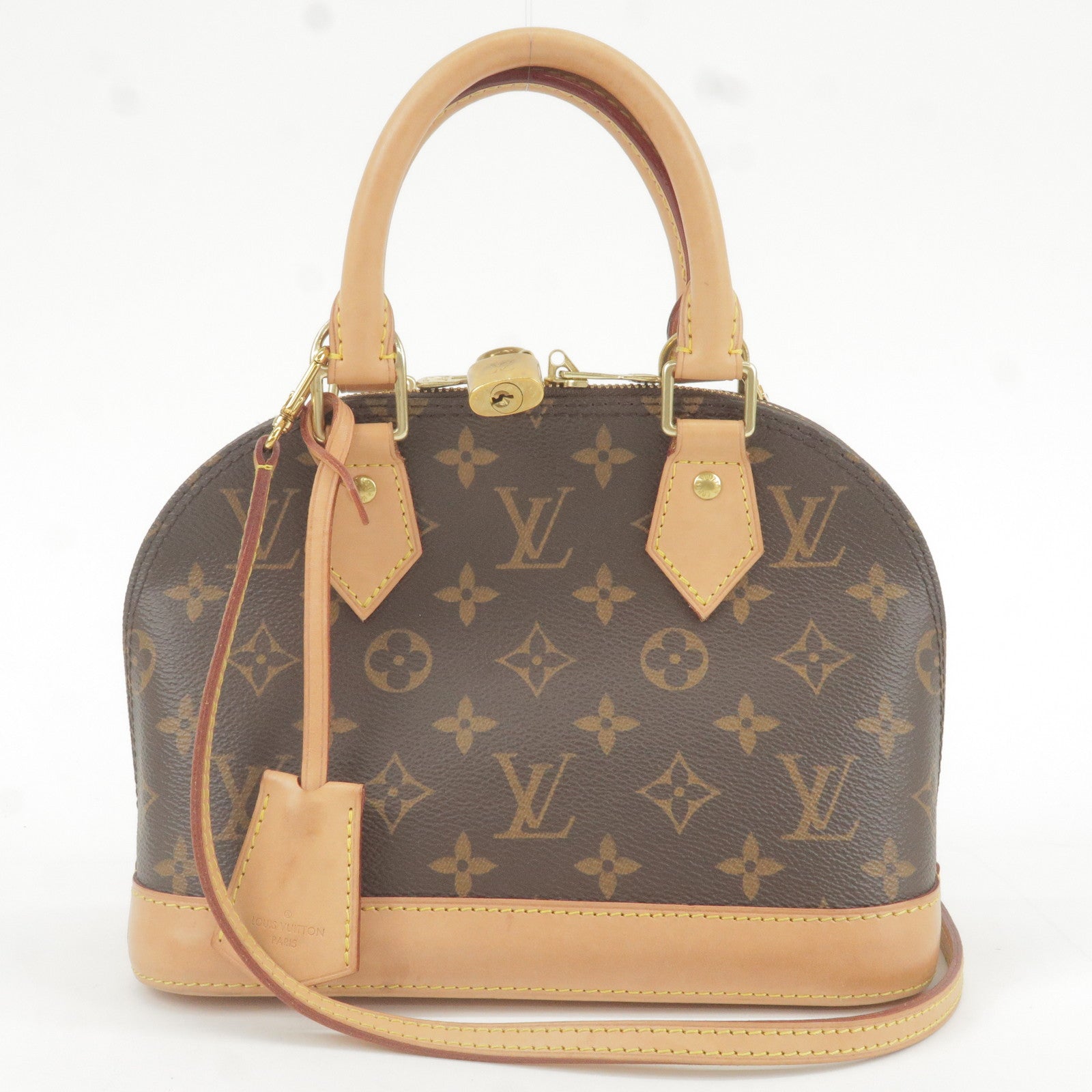 Used Louis Vuitton Alma BB Beige Damier Azur Cream Bag