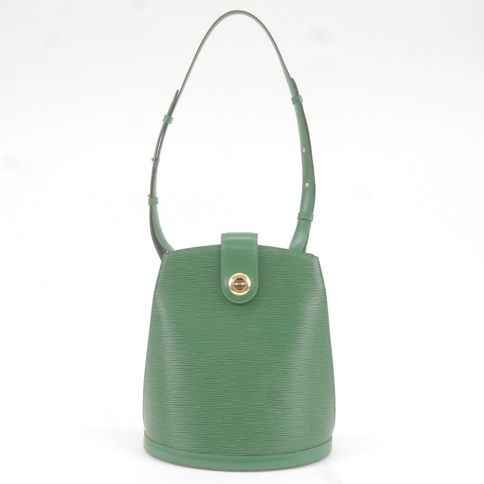 Louis Vuitton Vintage Cluny Green Epi Leather Bucket Shoulder Bag