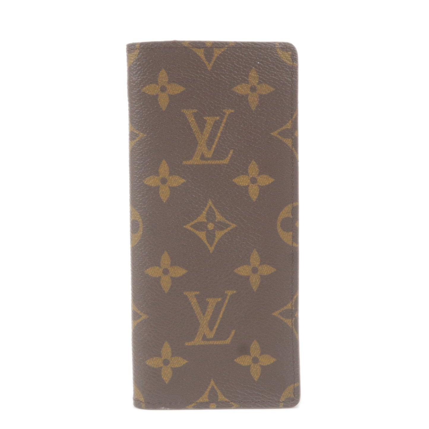 100% Authentic Louis Vuitton Eye Glasses Case Etui Lunette Monogram Wallet