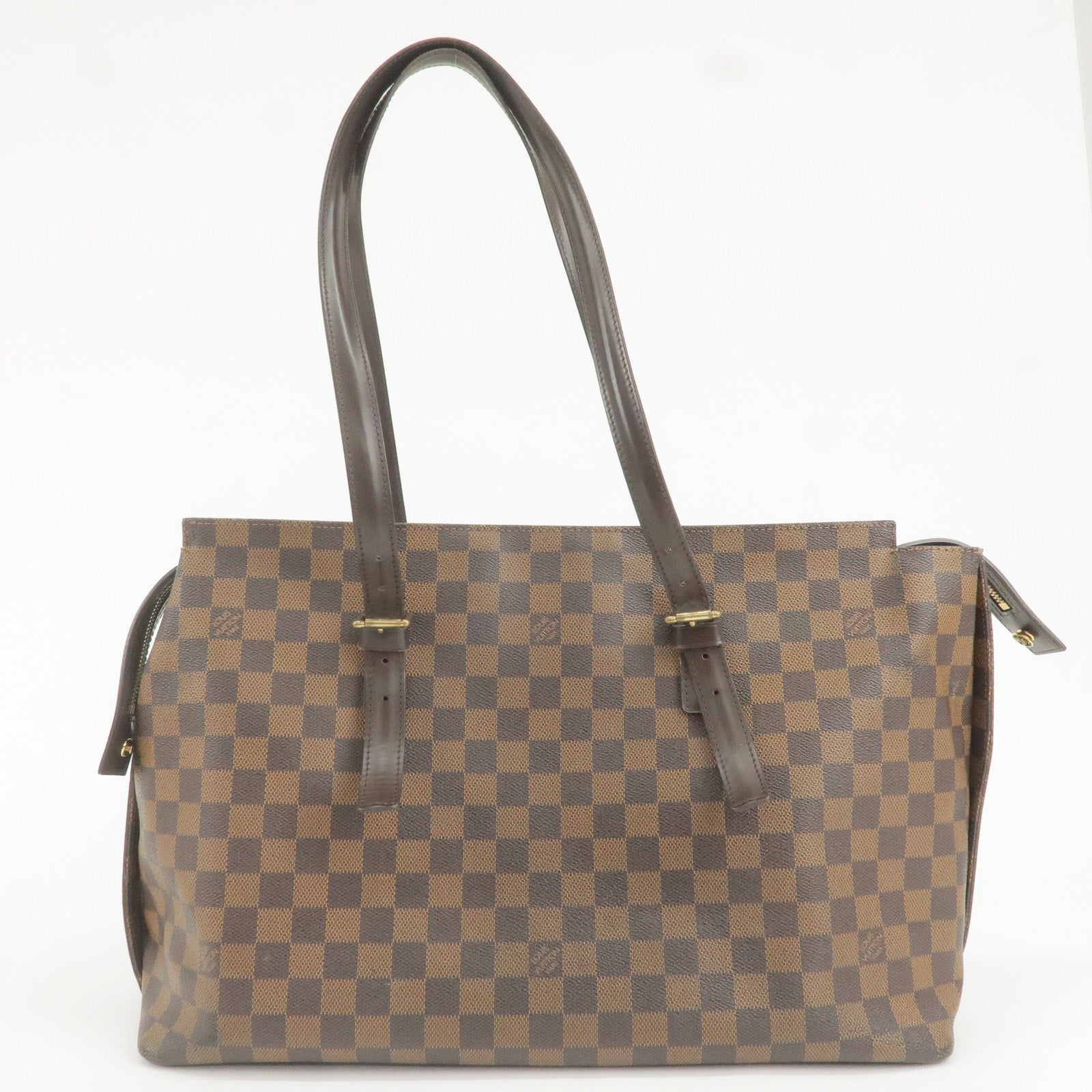 LOUIS VUITTON Damier Ebene Chelsea Large Shoulder Bag