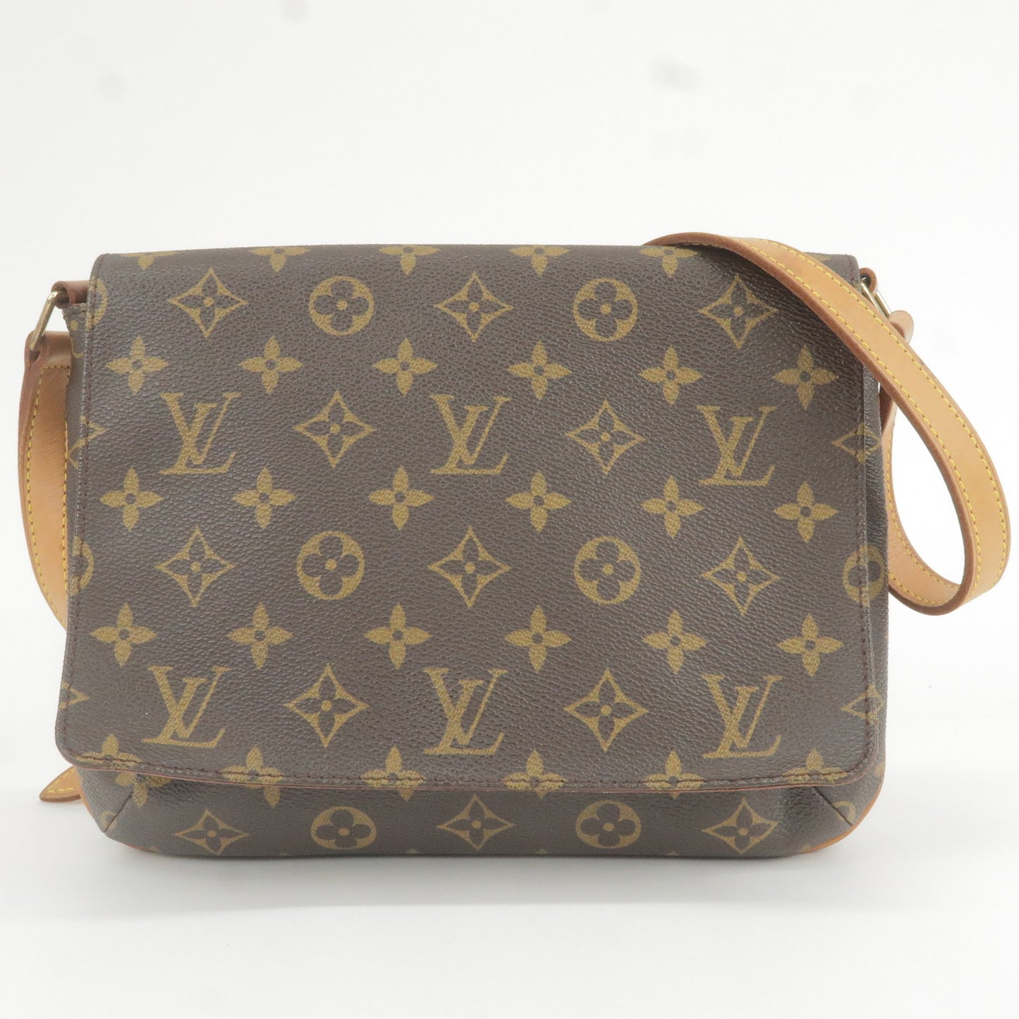 LOUIS VUITTON Monogram Musette Tango Short Shoulder Bag M51257 Brown  Women's