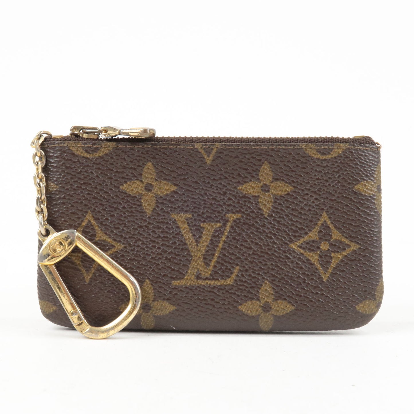 Louis Vuitton Monogram Pochette Cles Wallet Coin Purse With Key chain Used