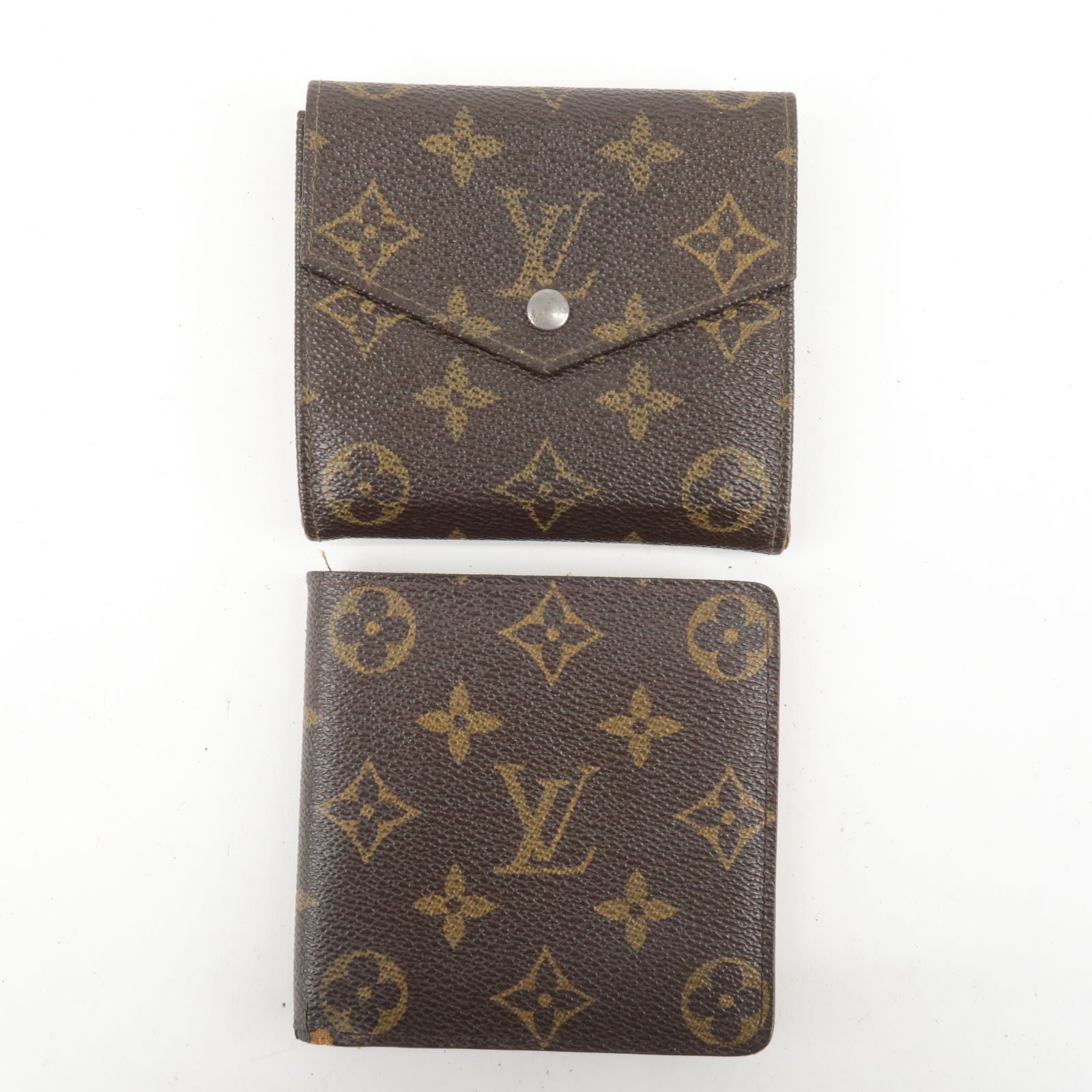 M61675 - 2 - ep_vintage luxury Store - Bi - Bolsa de viaje Louis Vuitton  Keepall 45 cm en lona Monogram marrón y cuero natural - Set - Louis -  Monogram - Vuitton - of - Fold - M61660 – dct - Wallet