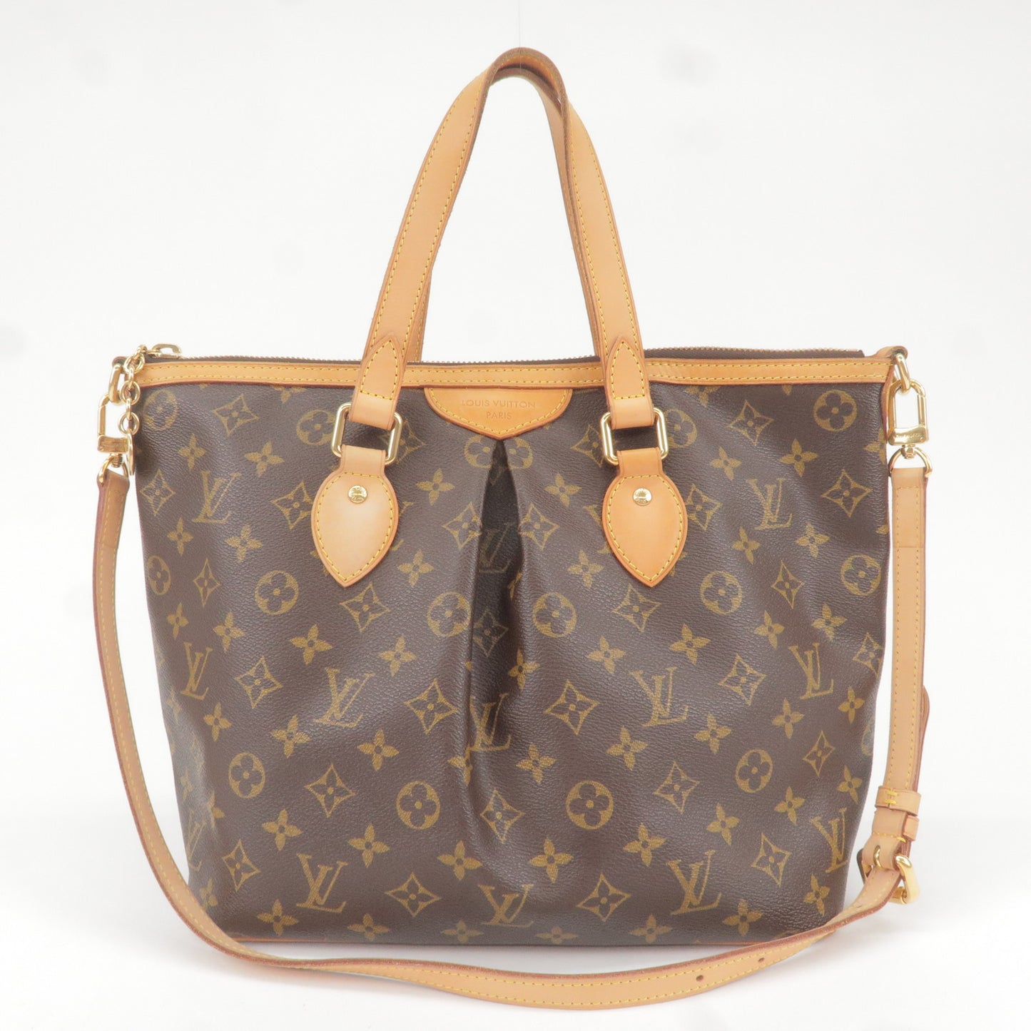 Borsa weekend Louis Vuitton Steamer Bag in tela monogram e pelle naturale