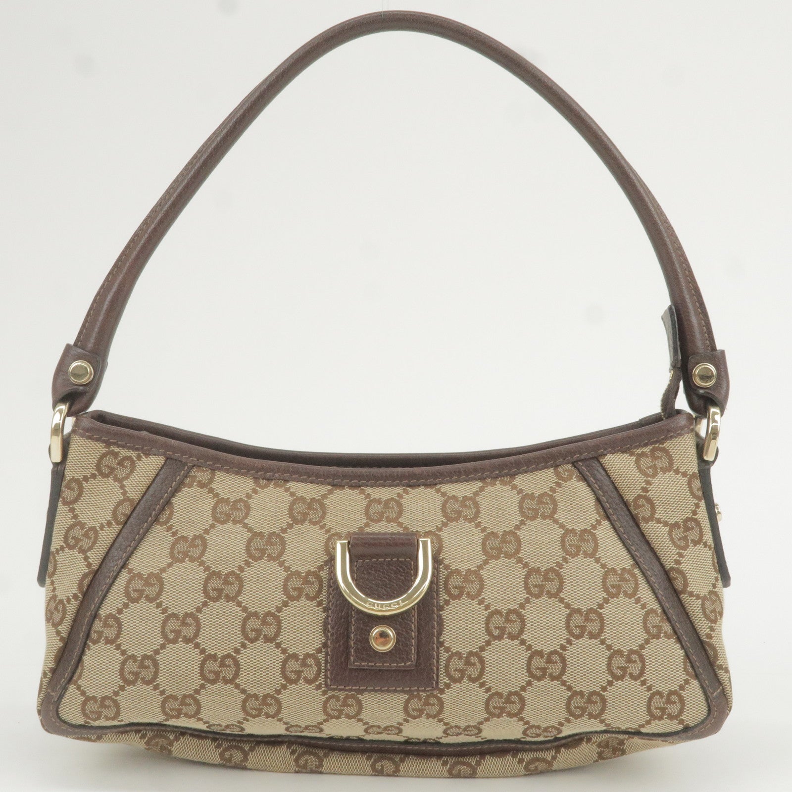 Gucci Web Pochette Shoulder Bag GG canvas Beige/Brown