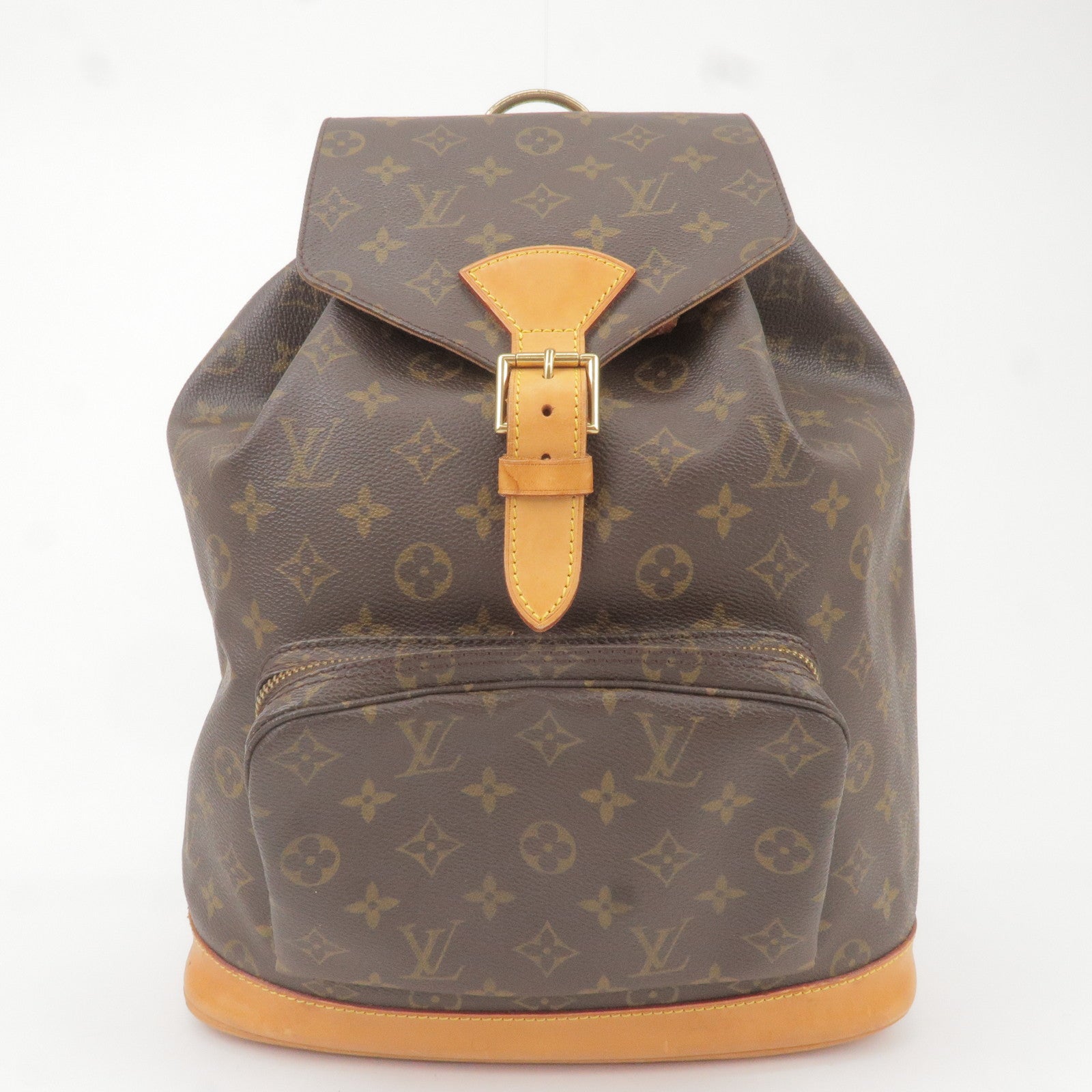 Louis Vuitton Montsouris Gm Canvas Backpack Bag (pre-owned) in Black