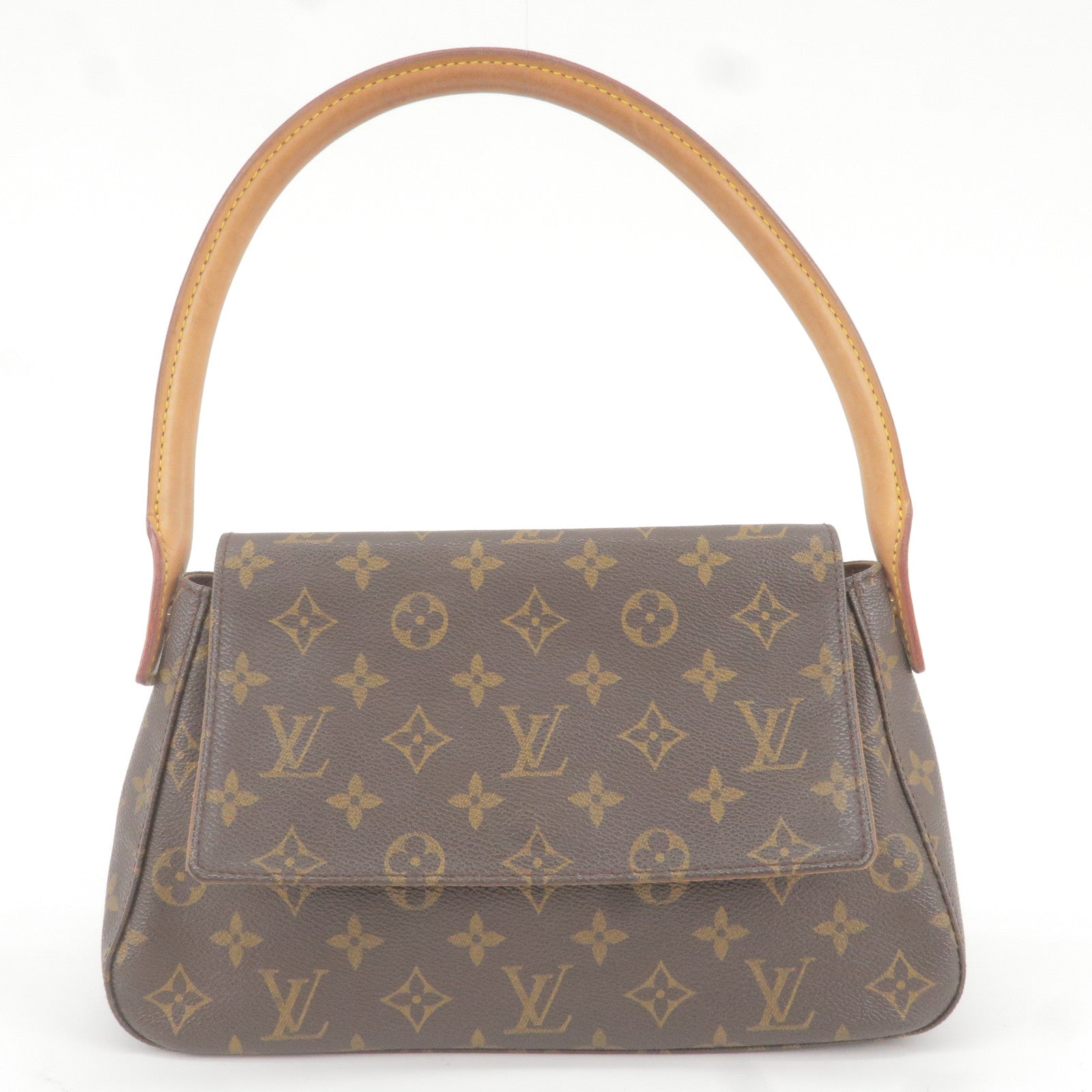 LOUIS VUITTON MINI LOOPING HAND BAG PURSE MONOGRAM CANVAS M51147