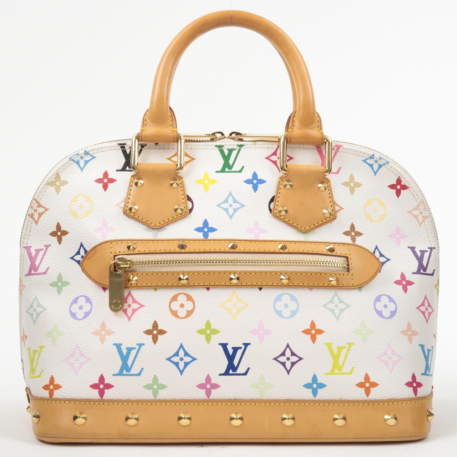 AUTHENTIC Louis Vuitton Alma White Monogram Multicolor PM PREOWNED