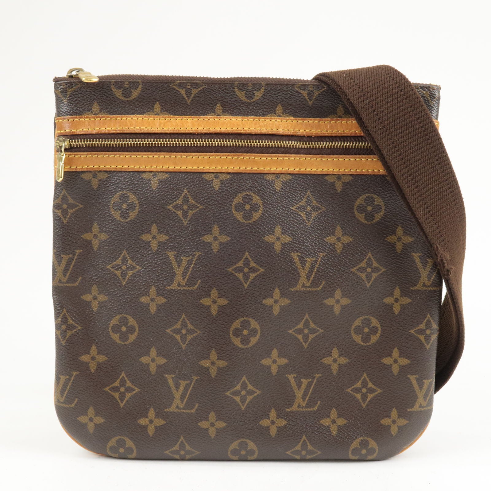 Brown Louis Vuitton Damier Ebene Pochette Bosphore Crossbody Bag