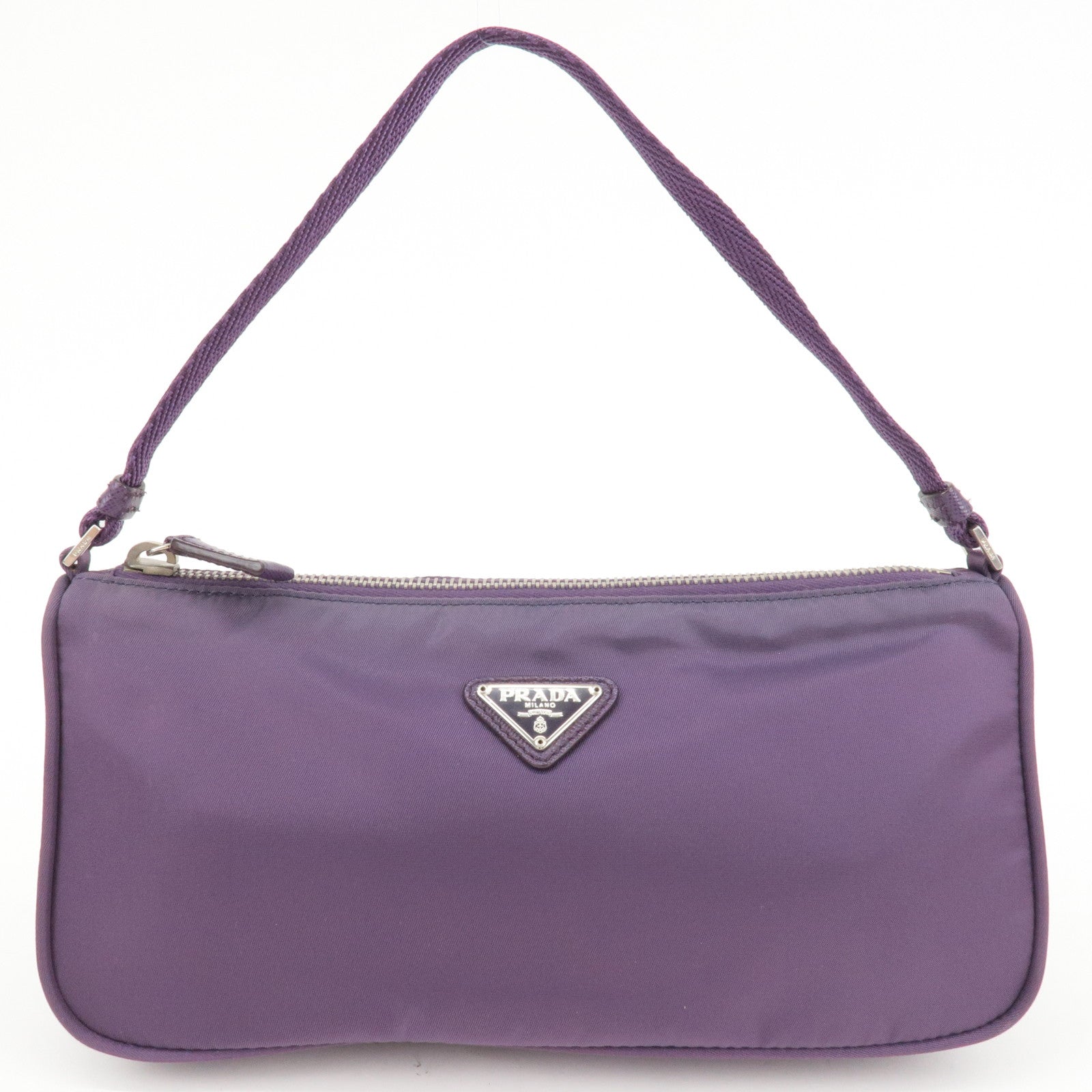 MV633 – Prada bow detail slim buckle belt - Hand - Cosmetic - Purse -  Черевики дутікі зима чорні прада prada - Pouch - Nylon - Logo - Bag - Purple  - PRADA