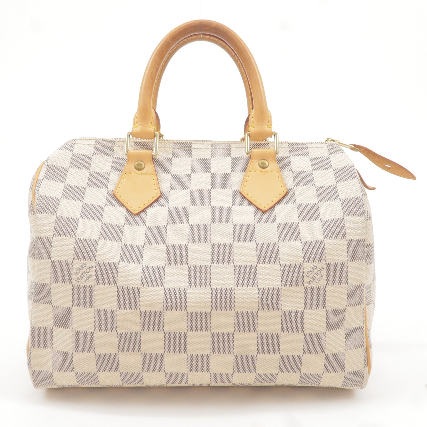 Louis Vuitton SPEEDY 25 Handbag White Damier Azur Canvas Bag N41534 - GOOD