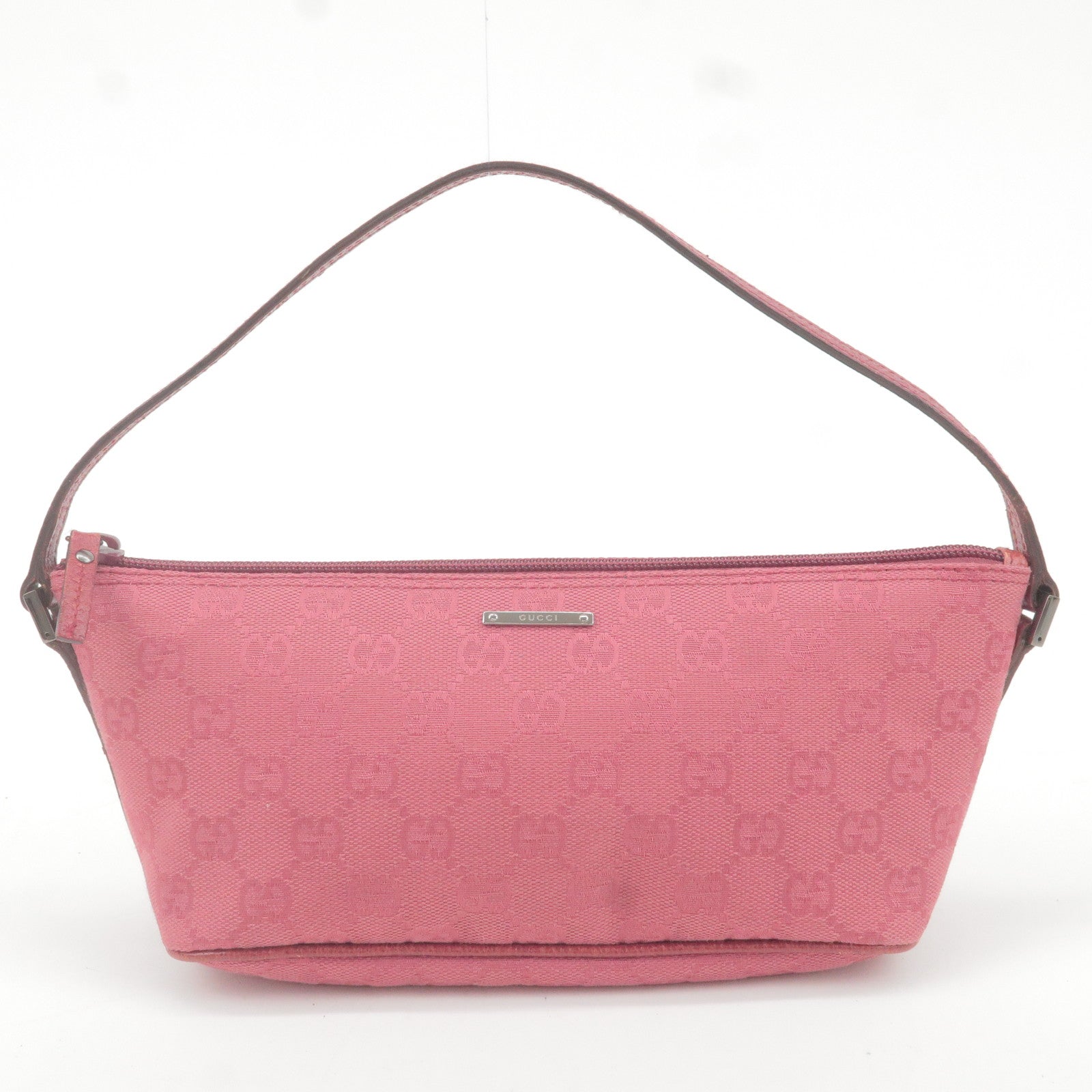 Gucci Attache small shoulder bag in pink GG Crystal canvas