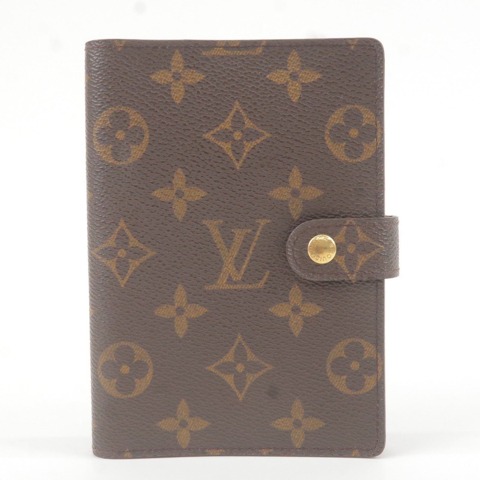 LOUIS VUITTON Agenda MM Monogram Canvas Planner Cover Brown