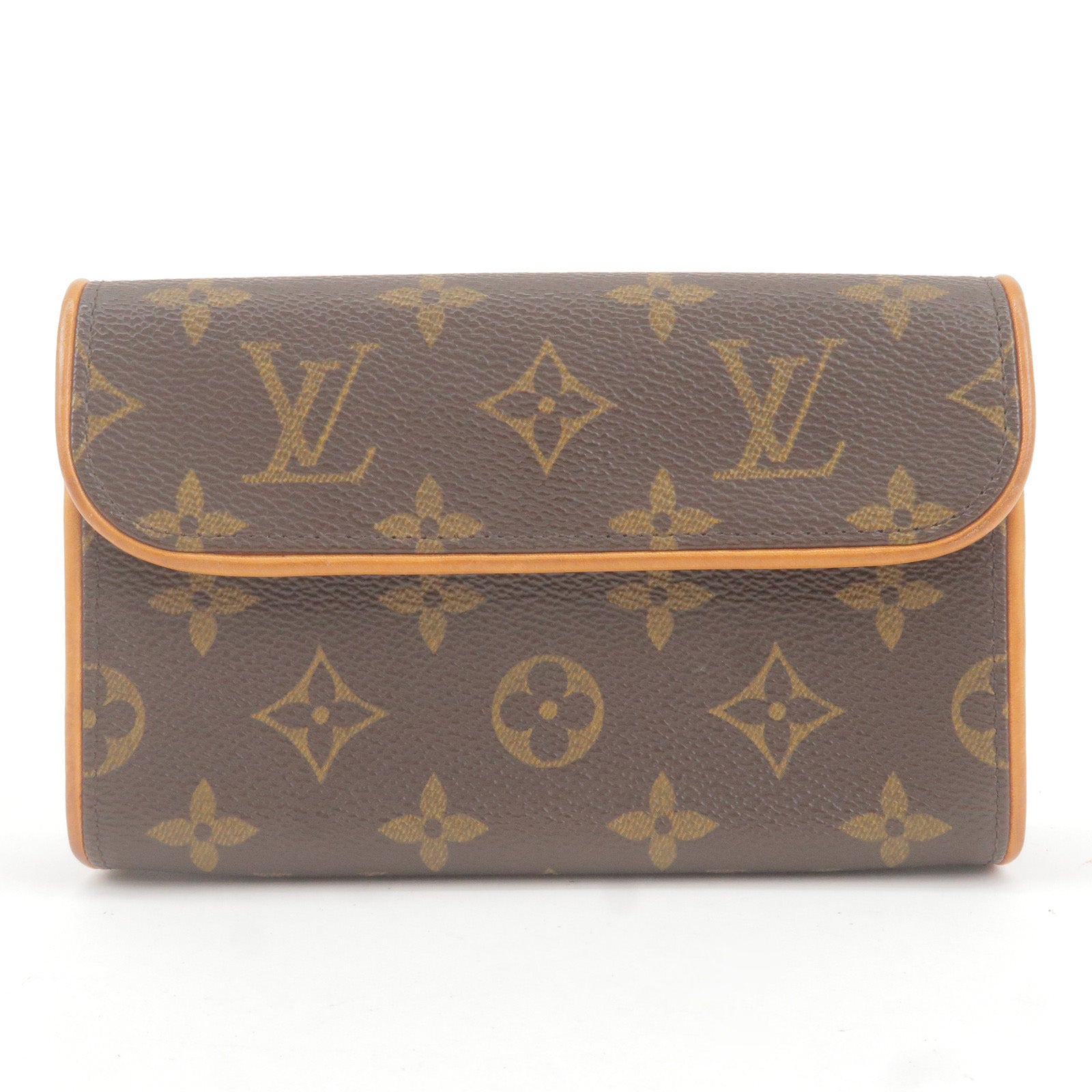 Louis Vuitton Waist Pouch Monogram Pochette Florentine Brown Canvas Bag  Ladies M51855