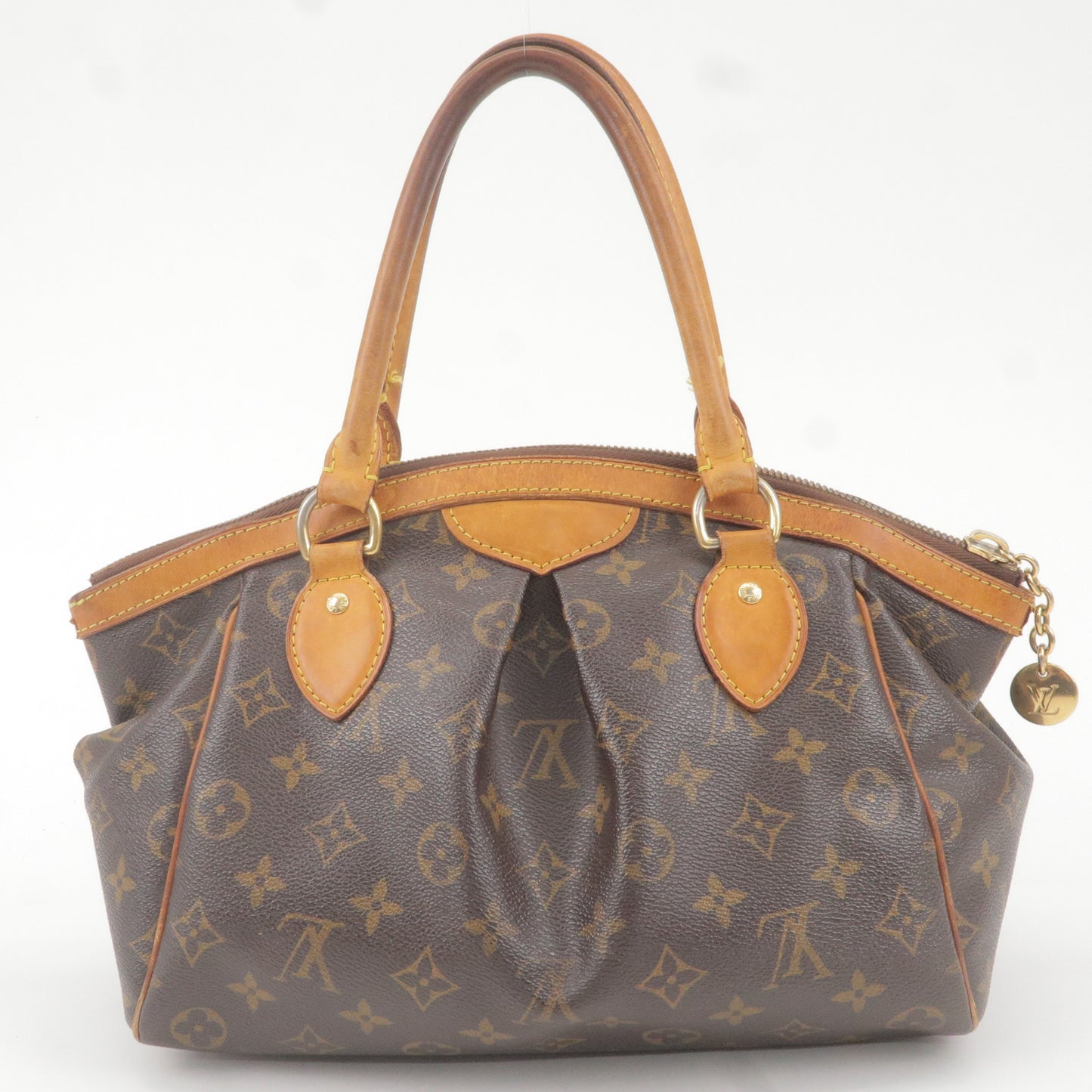 LOUIS VUITTON Tivoli PM Monogram Canvas Satchel Bag Brown