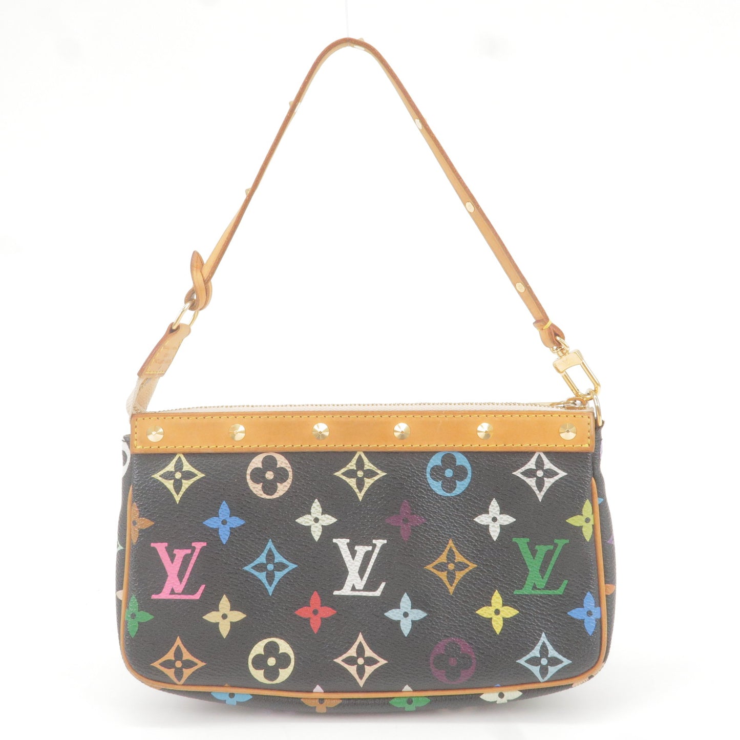 LOUIS VUITTON Monogram Multicolor Pochette Accessoires Pouch Black M92648