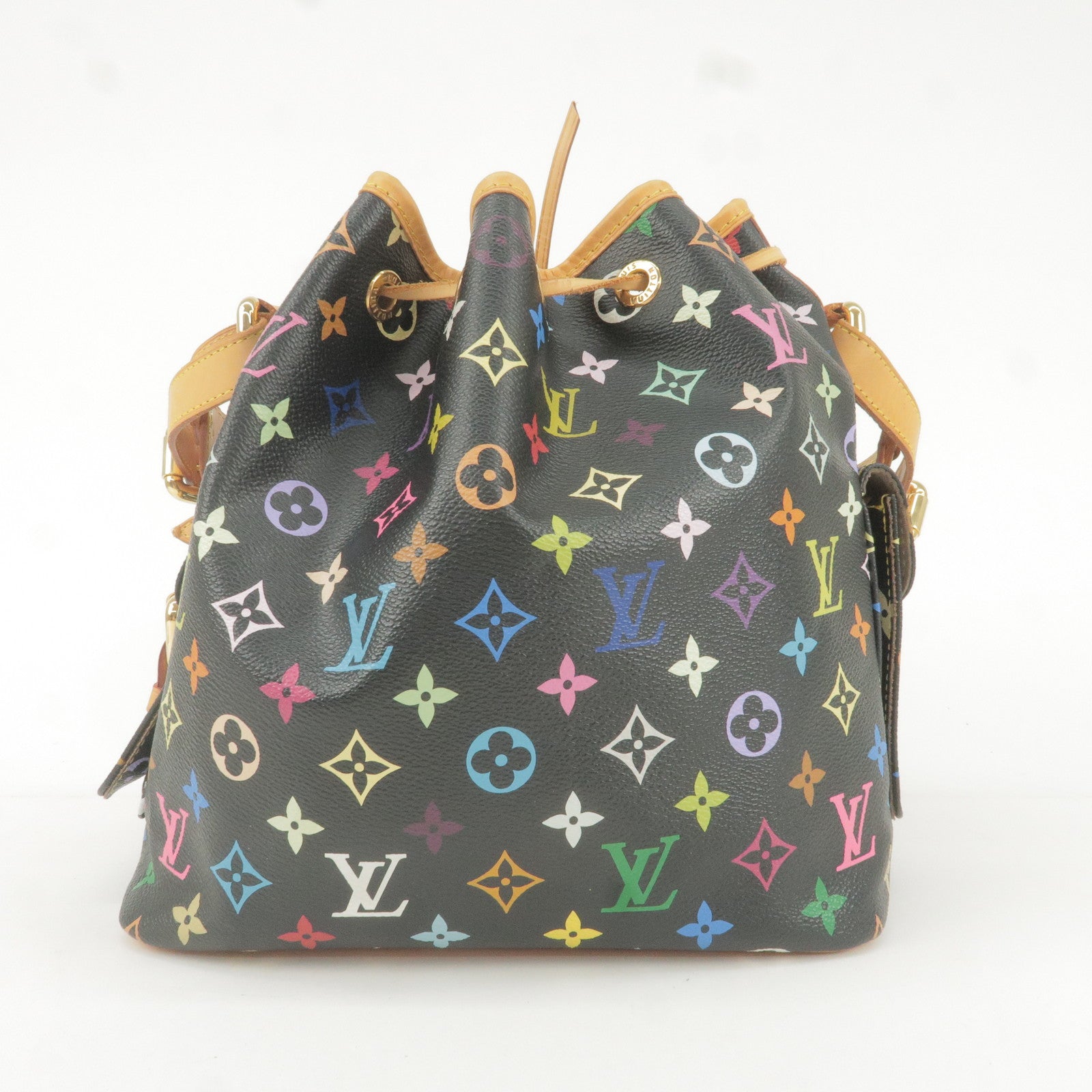 Louis Vuitton Tote Monogram Multicolor Petite Noe Shoulder Bag Black M42230 Preowned
