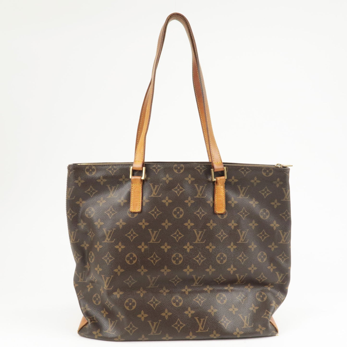 Louis Vuitton // 2006 Brown Monogram Canvas Cabas Mezzo Tote Bag