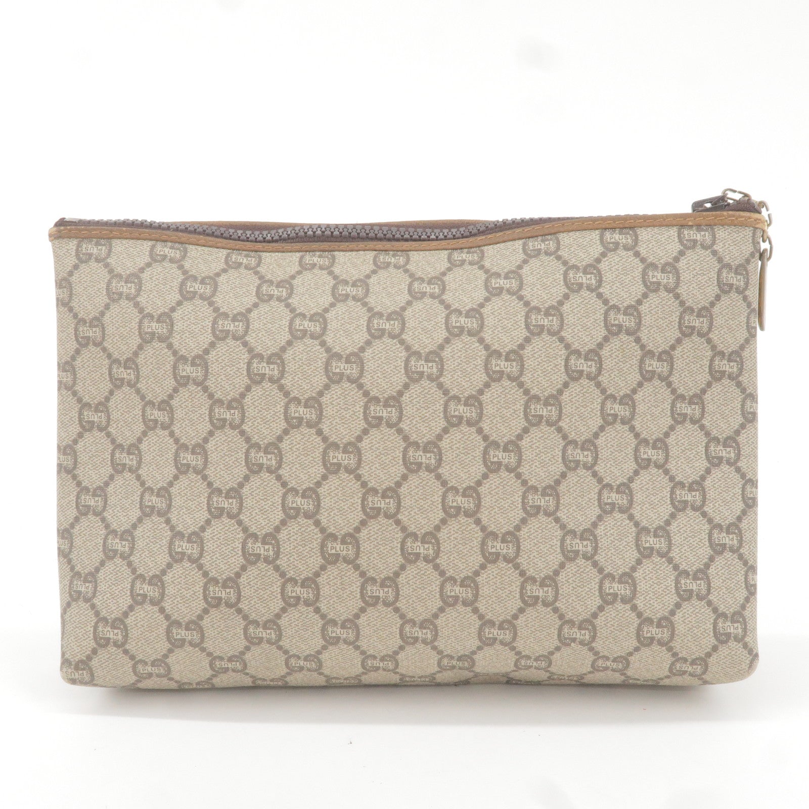 Gucci Brown dct Pouch GUCCI Bag Clutch Beige Plus