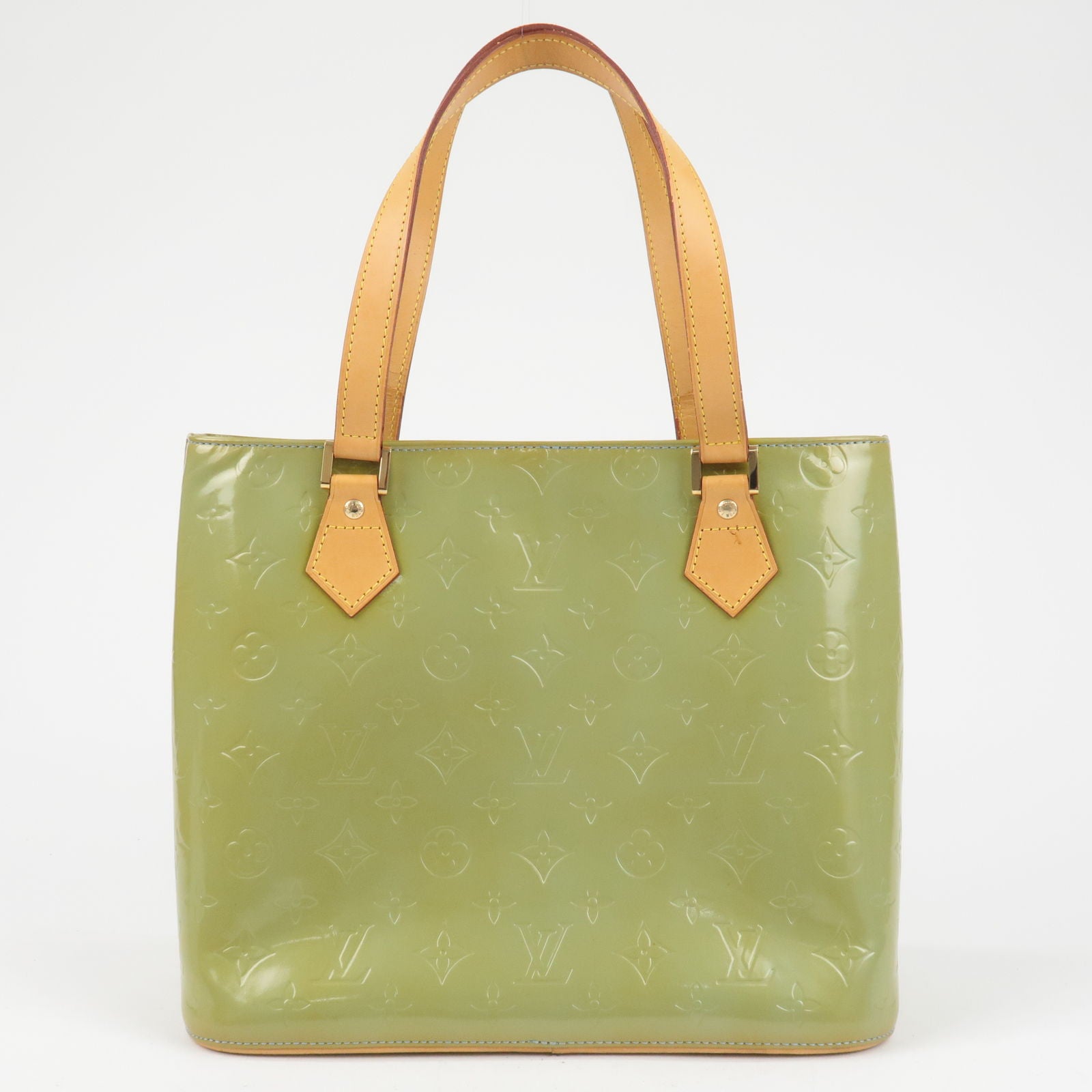 Louis Vuitton Houston Mint Green Vernis Monogram Bag Tote