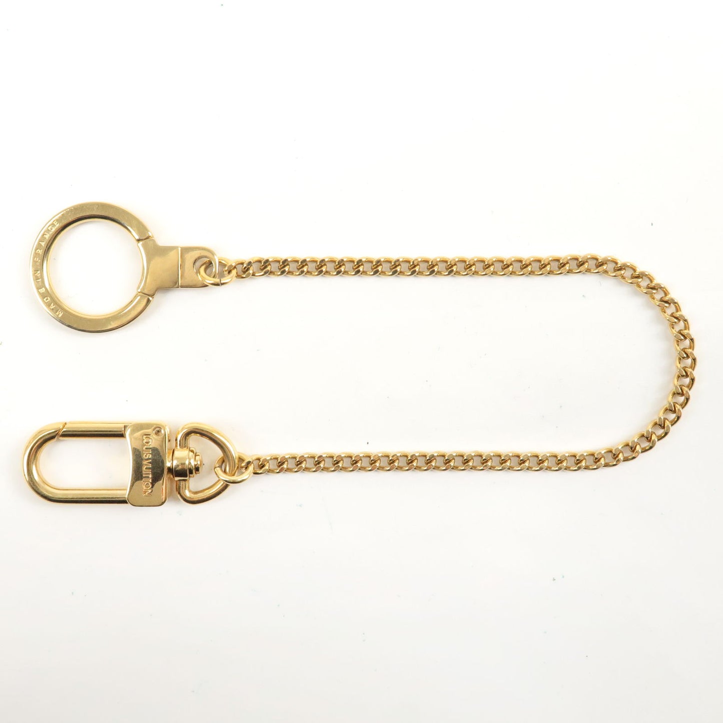 Authentic-Louis-Vuitton-Chenne-Ano-Cles-Key-Chain-Key-Charm-Gold