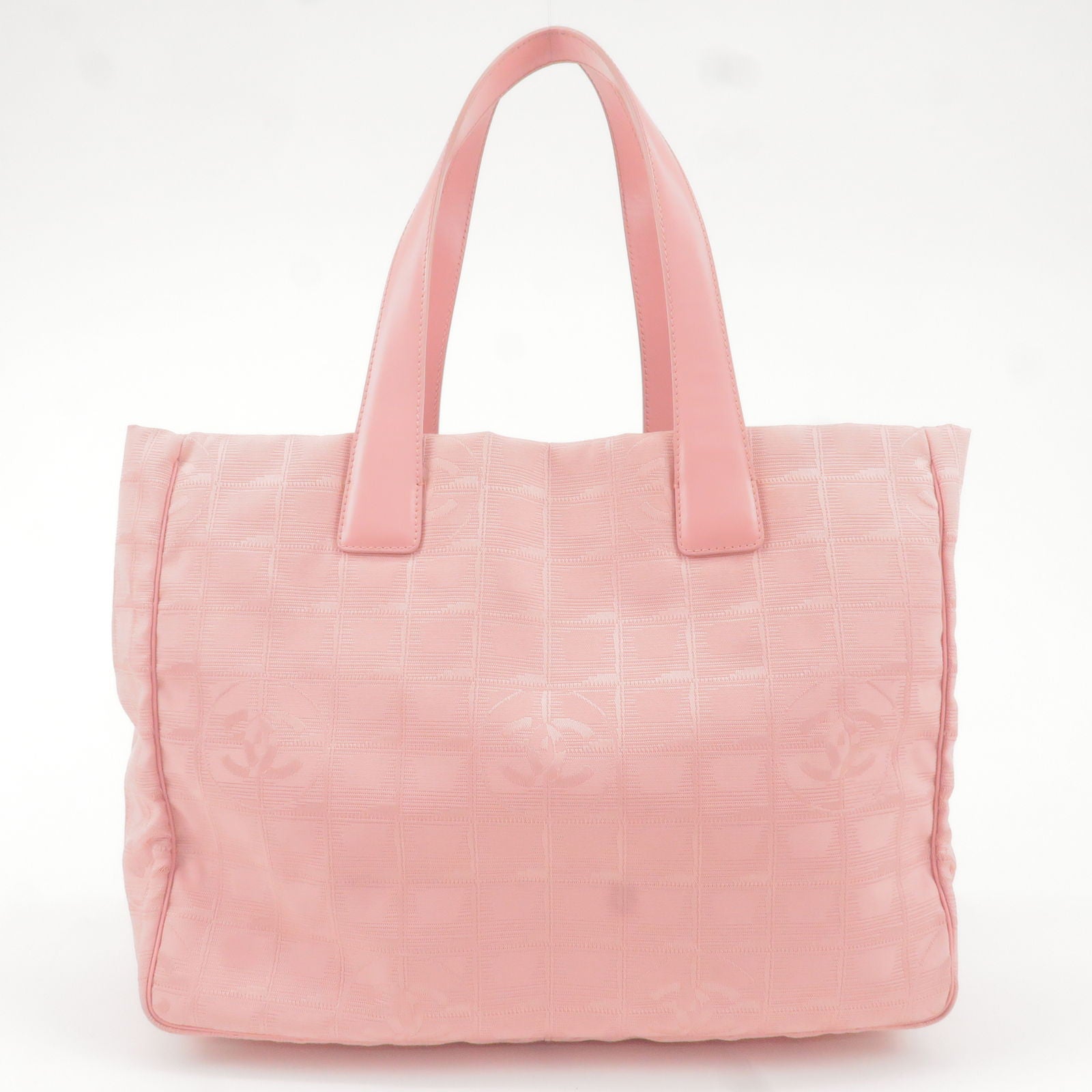 CHANEL Tote Bag New Travel Line MM Nylon pink Women Used – JP