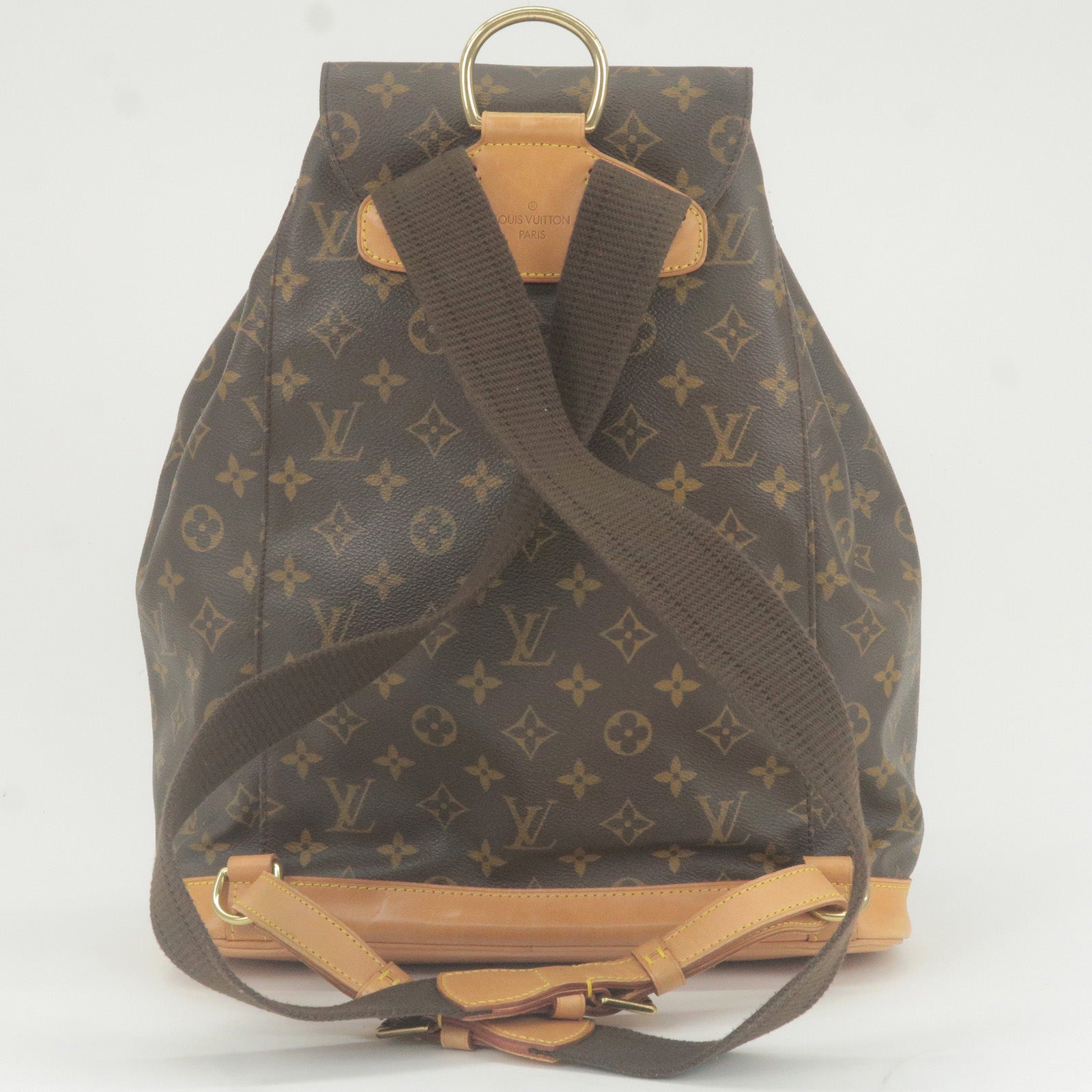 Louis Vuitton lv woman Sorbonne shoulders bag black backpack original  leather version