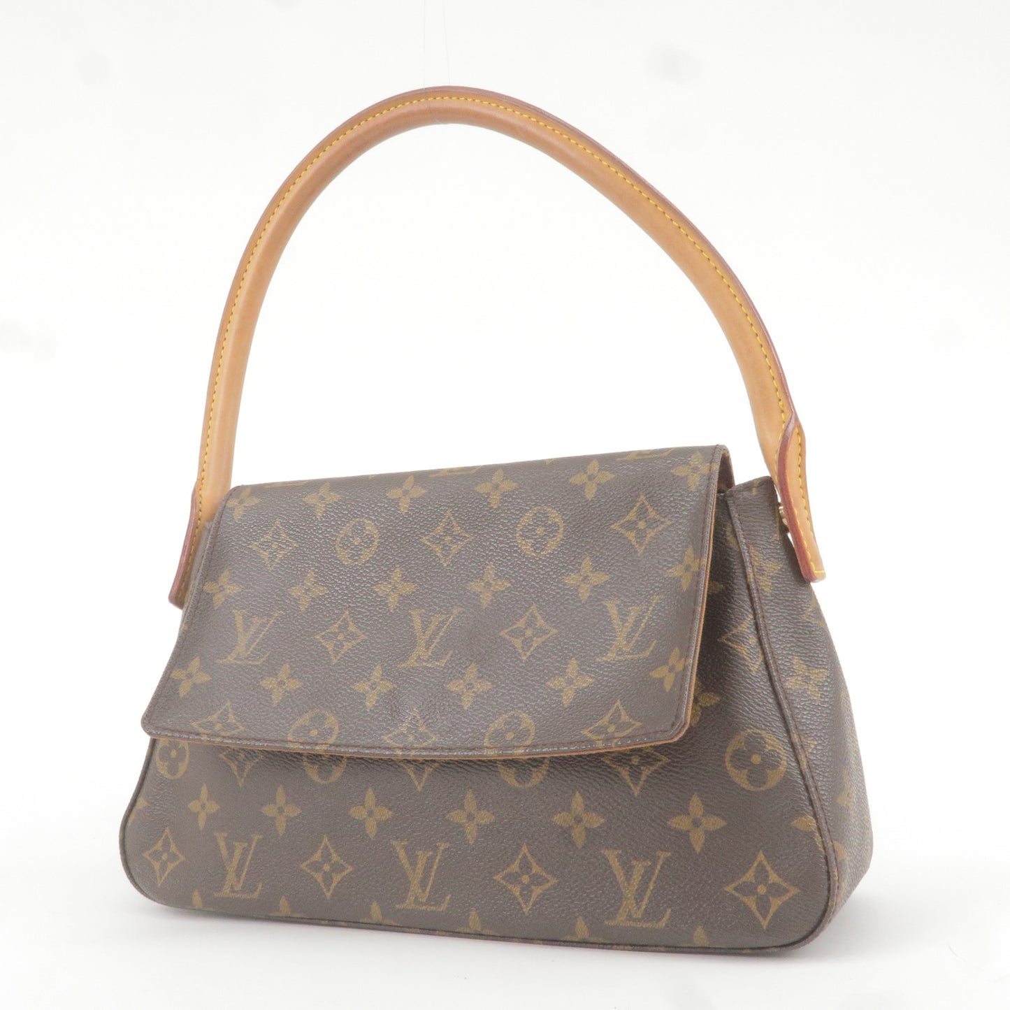 LOUIS VUITTON Mini looping flap shoulder bag M51147 Monogram Used LV women