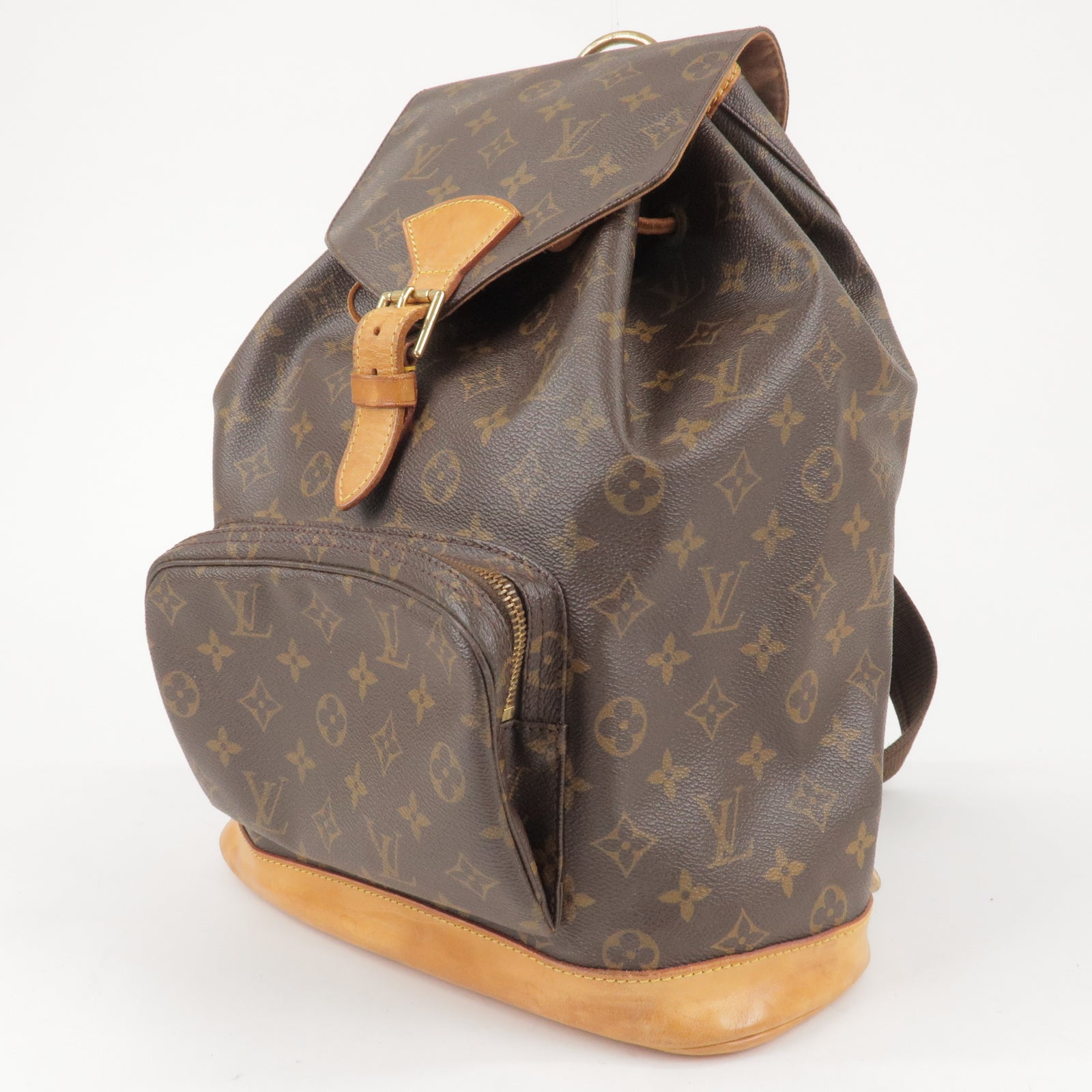 Louis Vuitton Montsouris Gm Canvas Backpack Bag (pre-owned) in Black