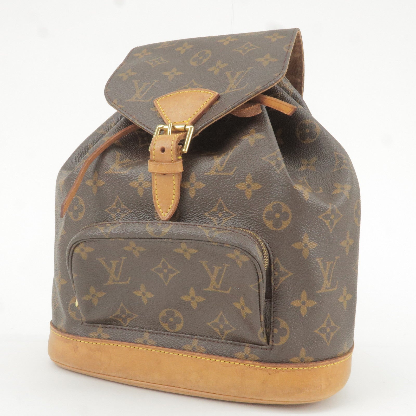 LOUIS VUITTON Runner Damier Ebene Backpack Bag Brown