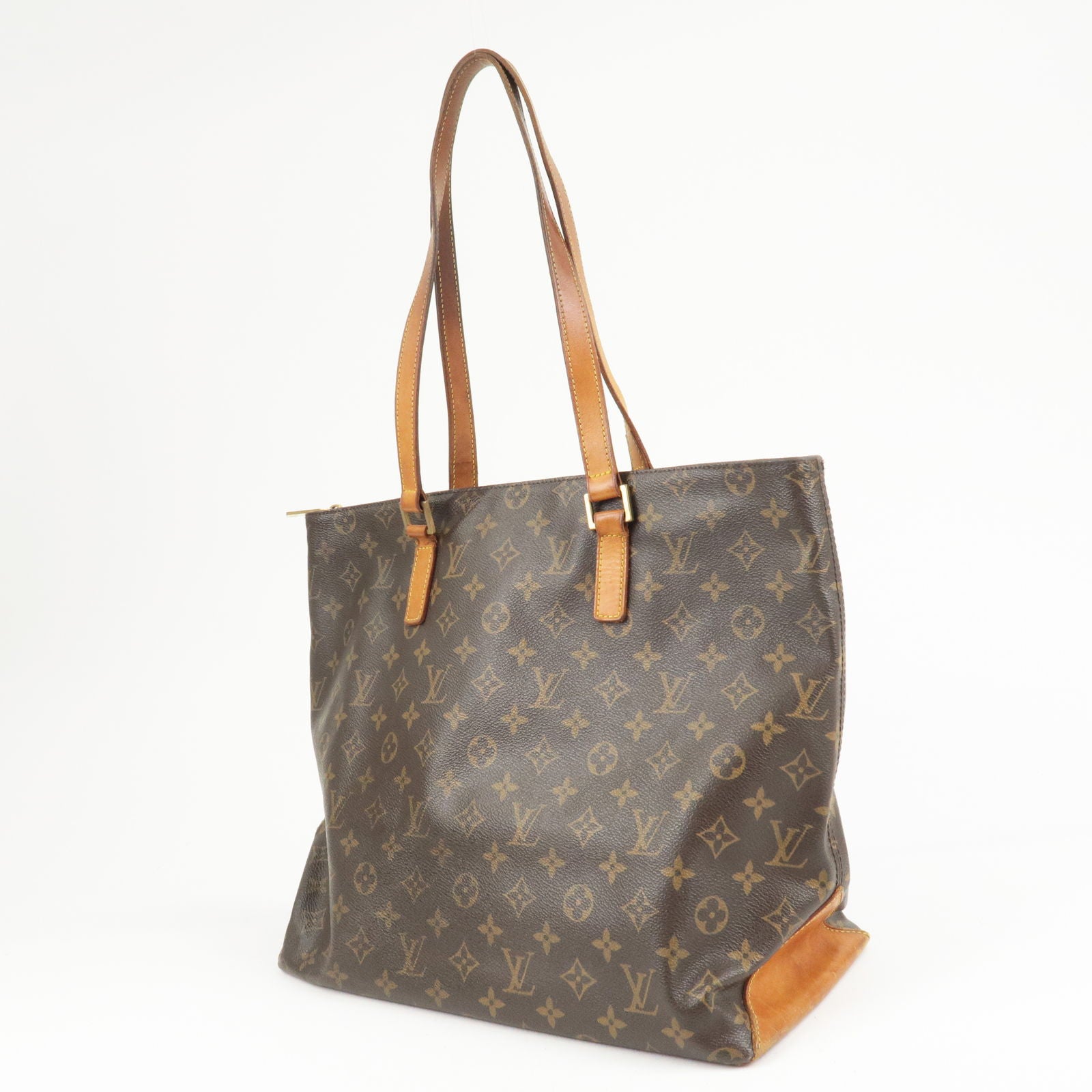 Louis Vuitton // 2006 Brown Monogram Canvas Cabas Mezzo Tote Bag