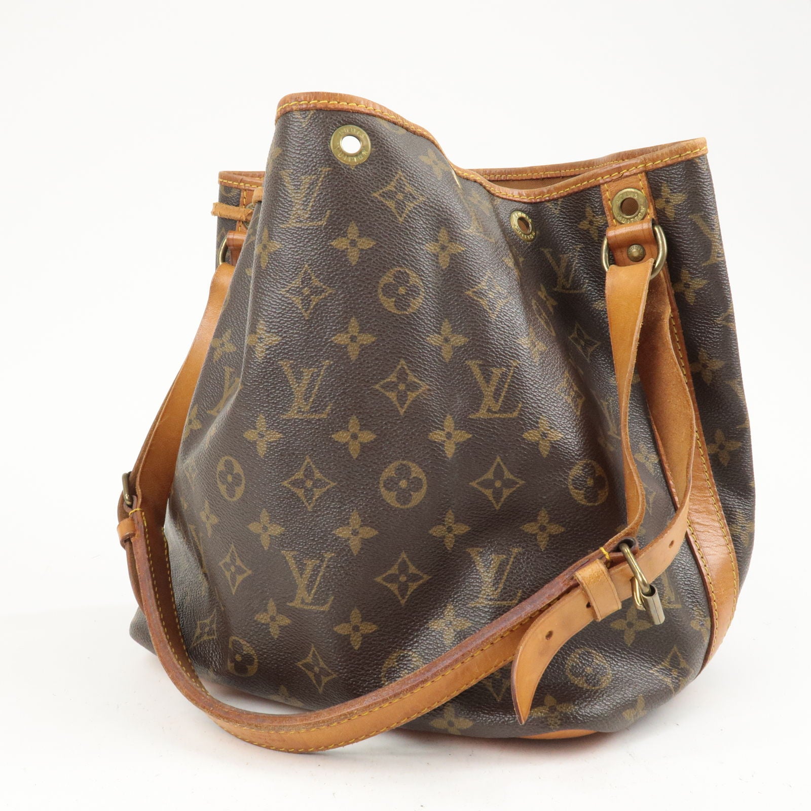 LOUIS VUITTON Alma BB Vernis Leather Satchel Crossbody Bag Tan