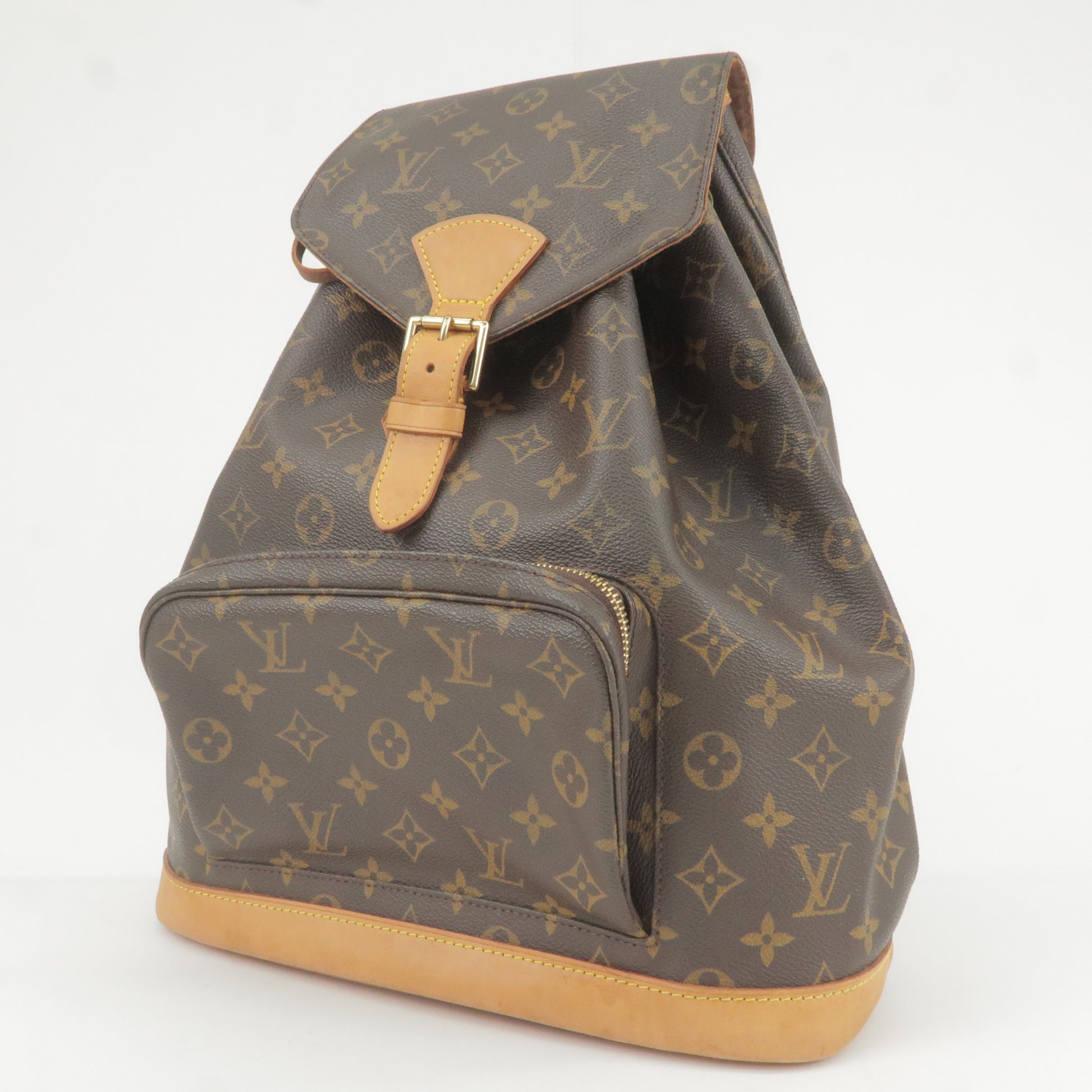 Louis Vuitton Montsouris Gm Brown Canvas Backpack Bag (Pre-Owned)