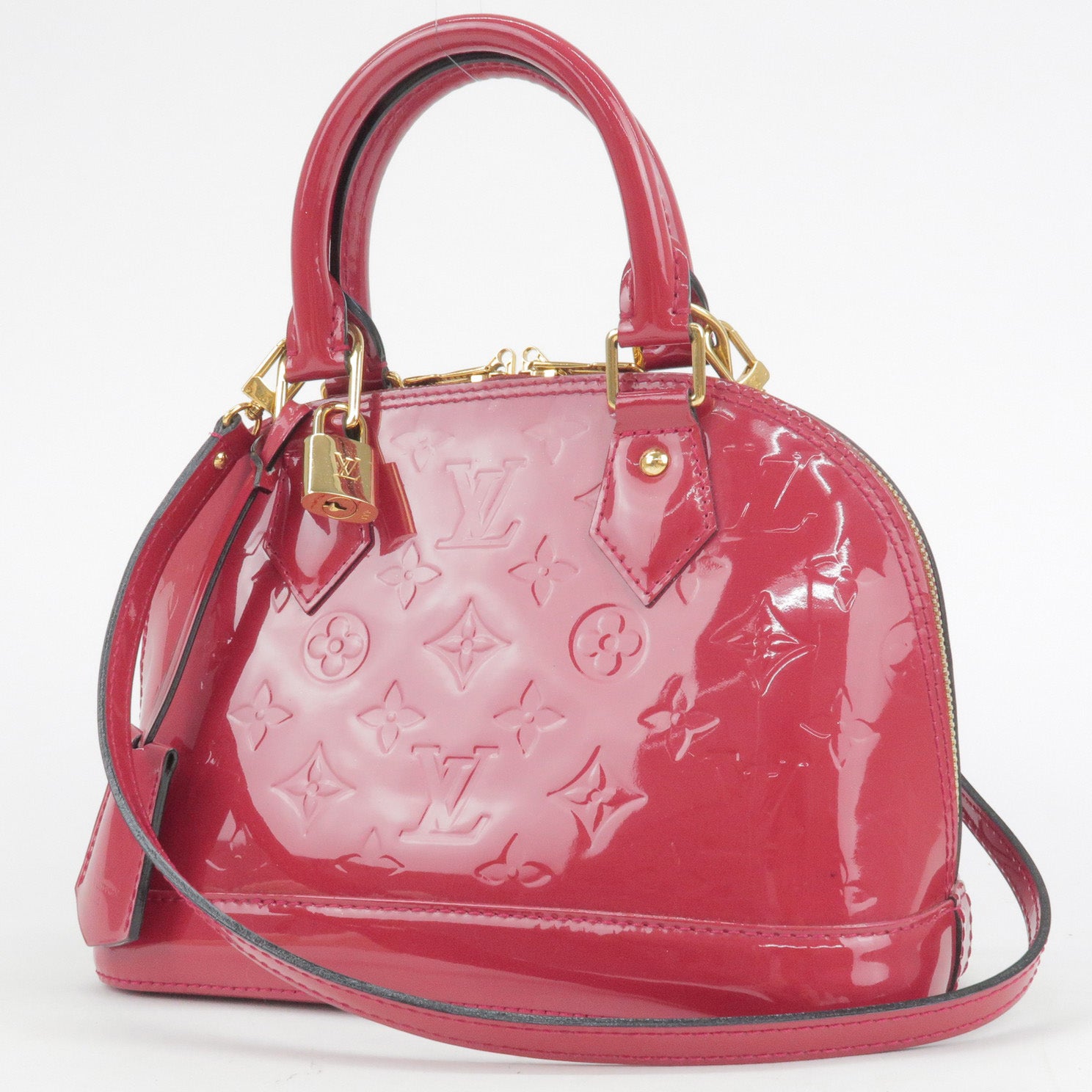 Louis Vuitton Alma Red Patent Leather Handbag (Pre-Owned)