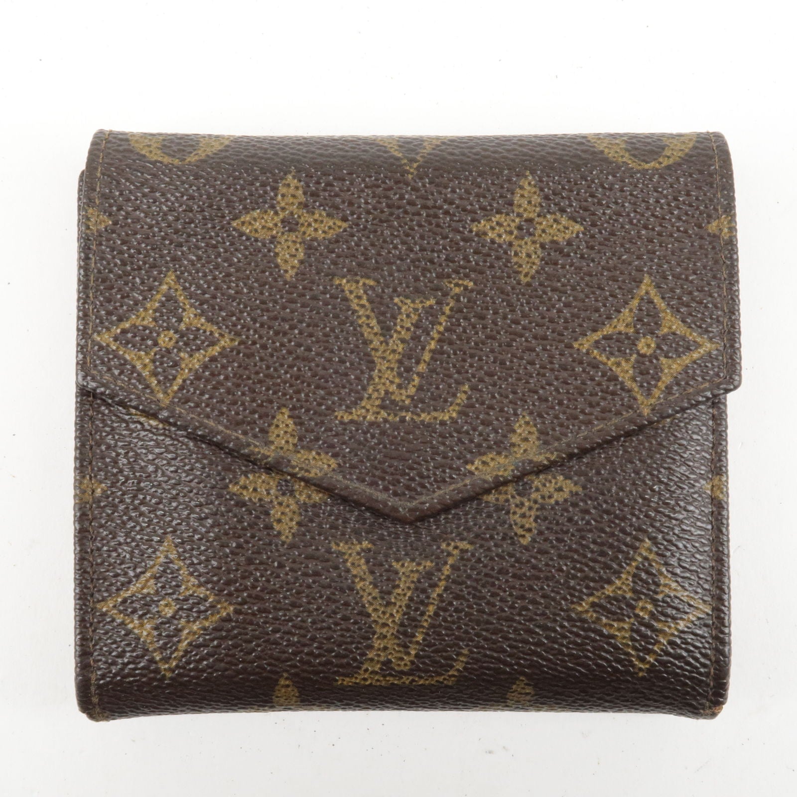 Louis Vuitton Womens Elise EPI Leather Compact Square Bifold Wallet Black