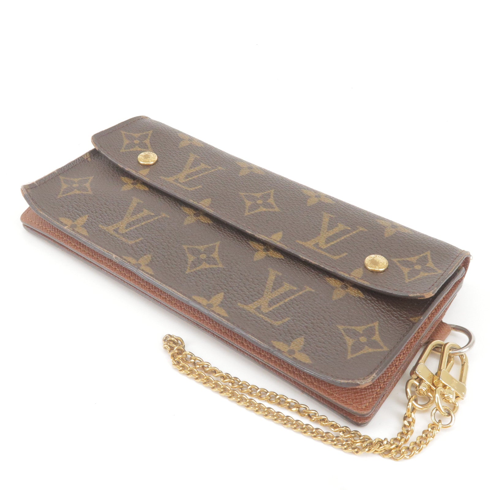 LOUIS VUITTON Portefeuille Accordion Folded Wallet With Chain M58008