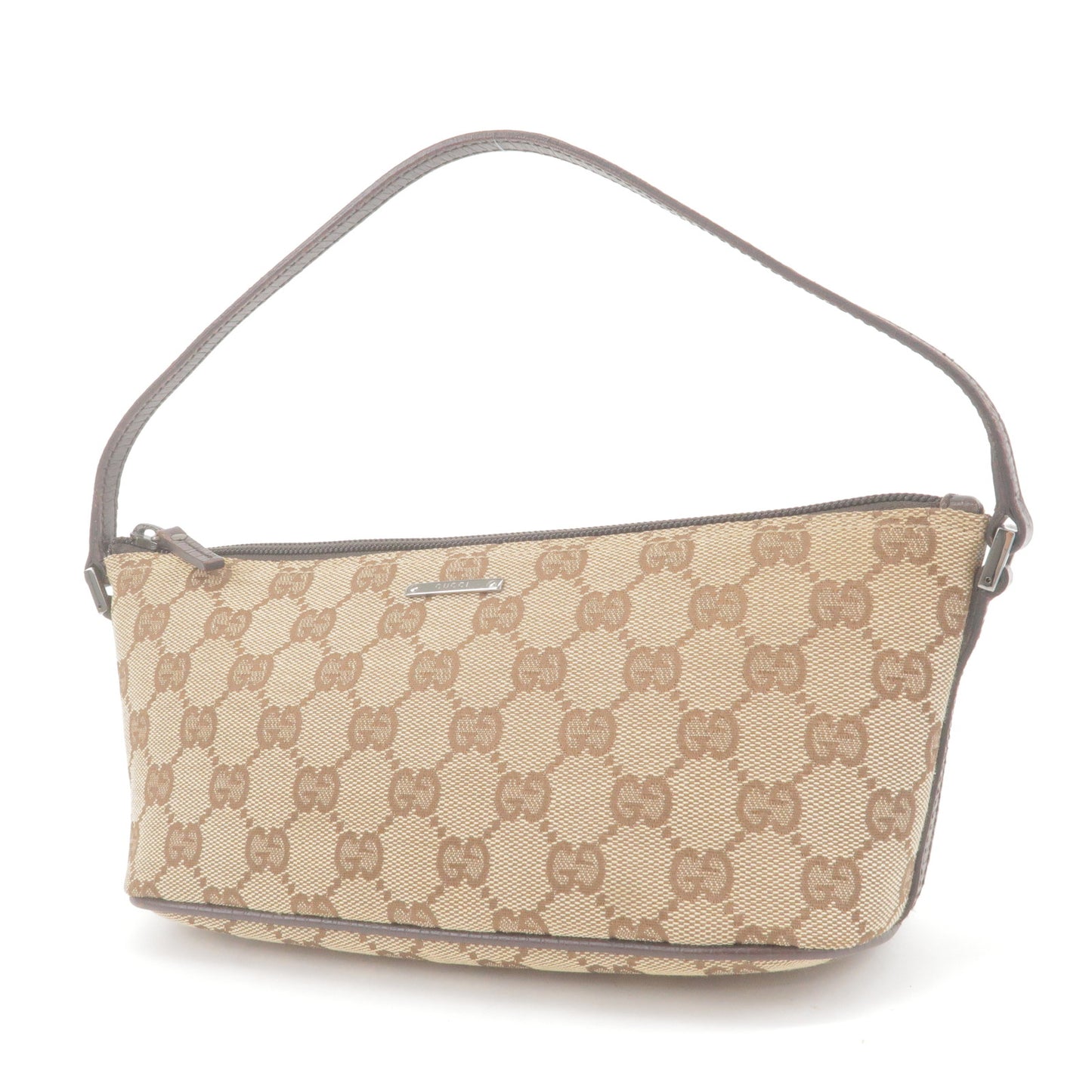 Pre-owned Gucci Gg Canvas Boat Bag In Neutrals