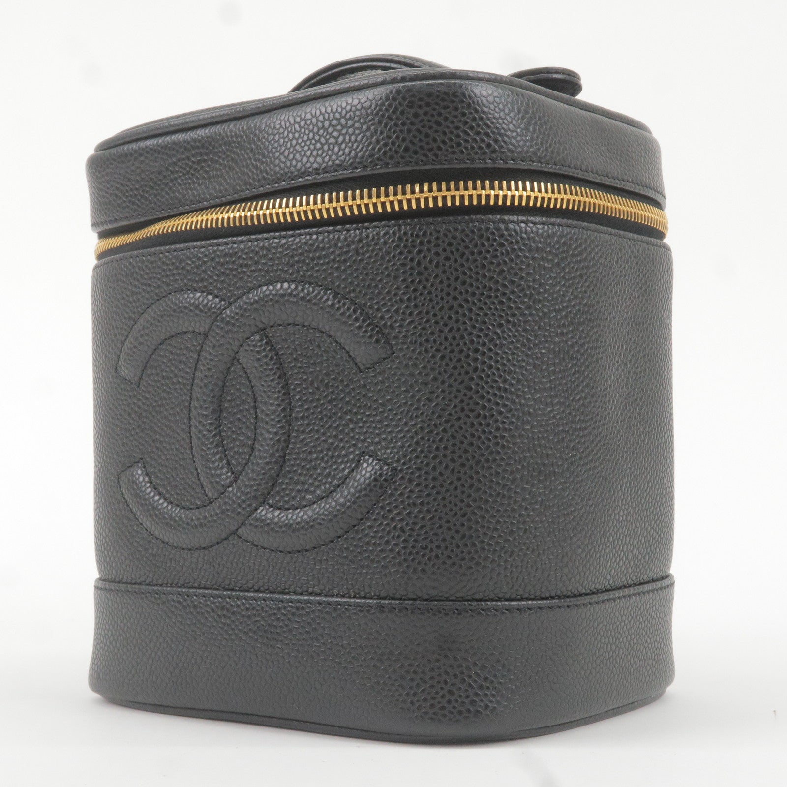 Chanel Vintage Lipstick Red Caviar Leather Cosmetic And Toiletry Pouch,  Makeup Case Bag