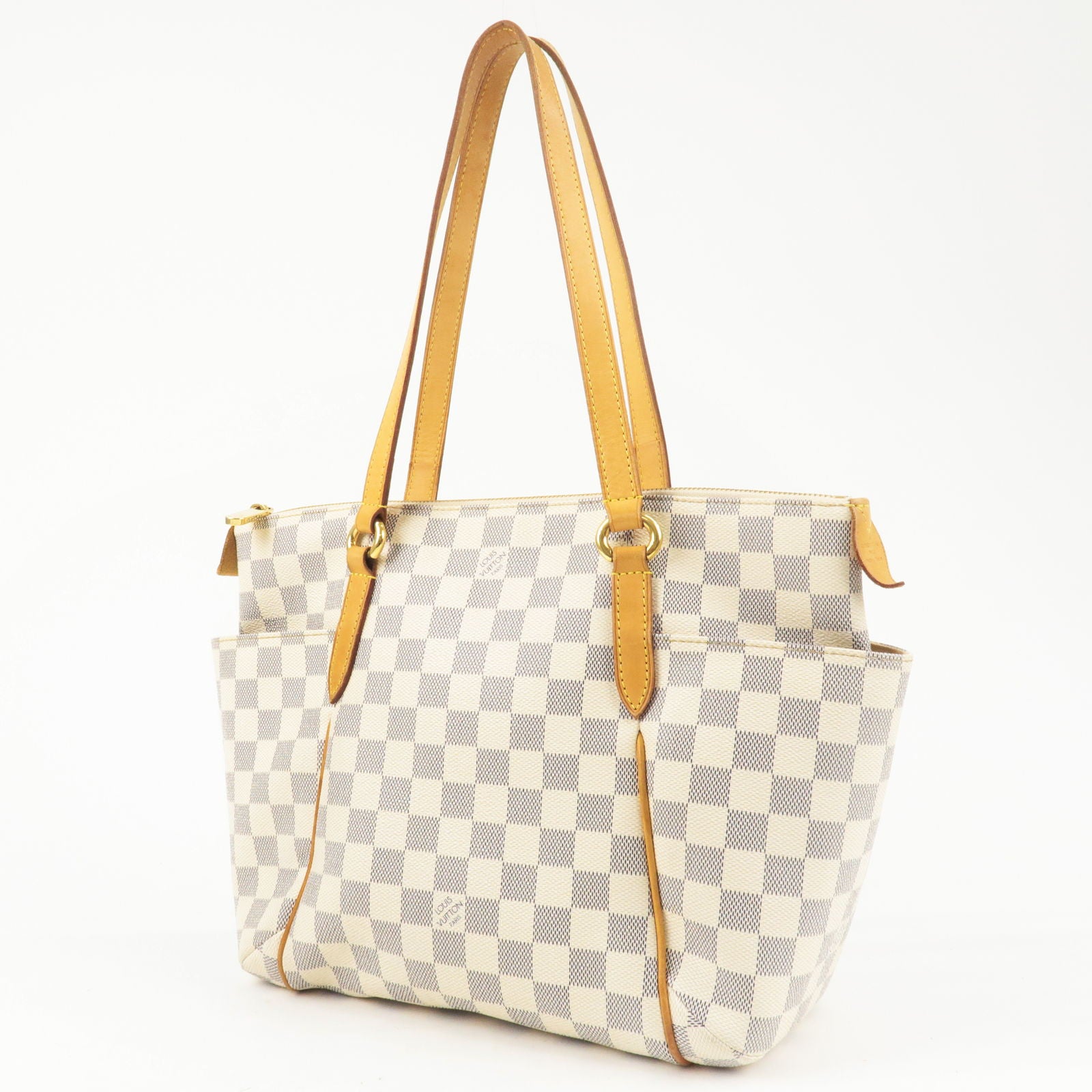 Pre-Owned Louis Vuitton Totally Damier Azur PM White Tote Bag 