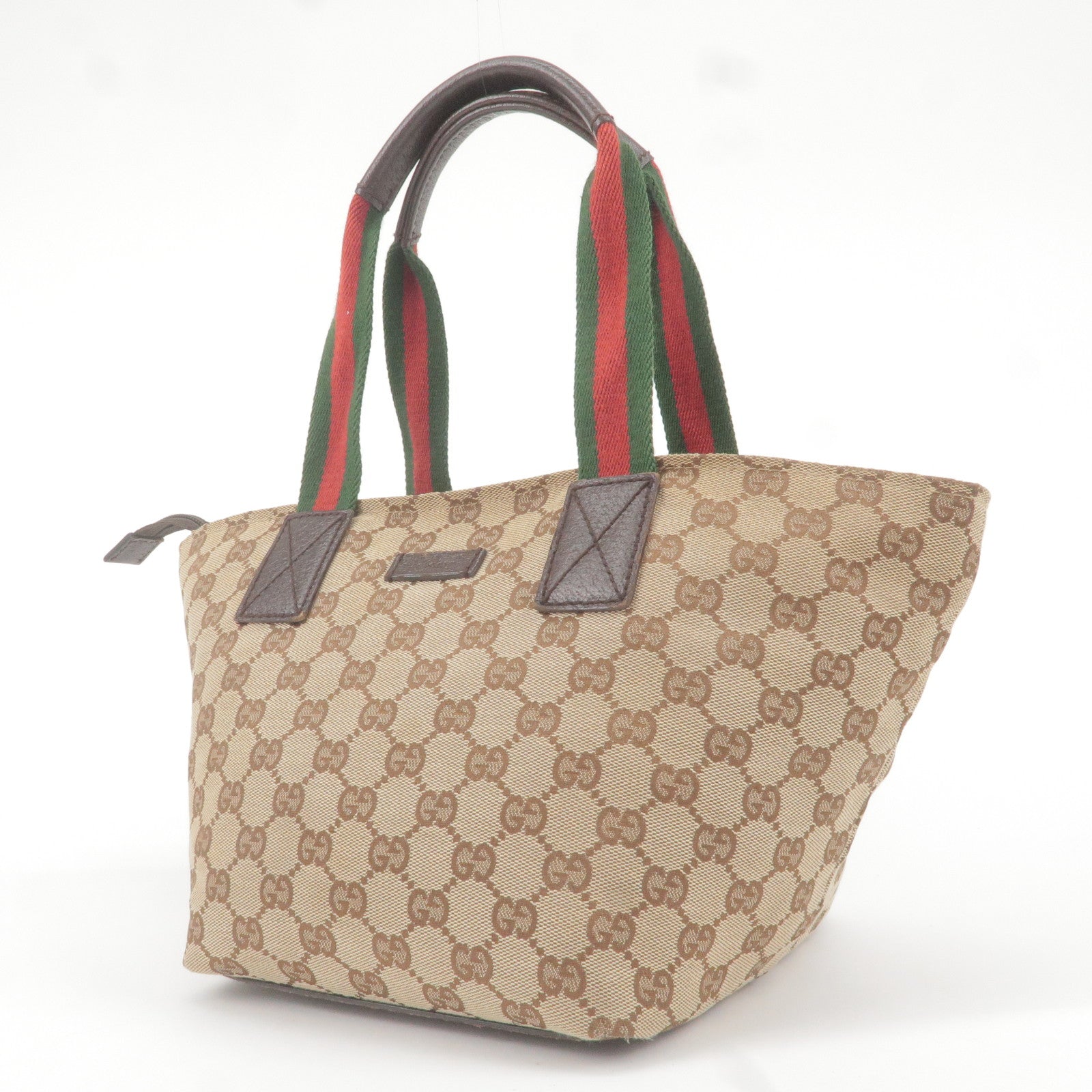 GUCCI Tote Bag Shoulder Bag Handbag Sherry line GG canvas 131228