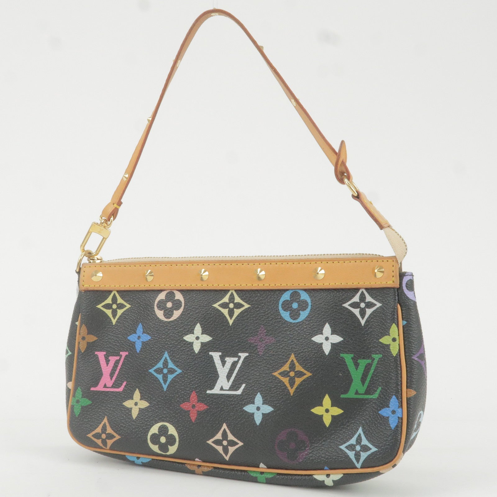 Louis Vuitton Handbag Alma PM Black Multicolor Noir Monogram Multi